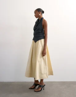 TSSALLY Niedrige Taille Langer Rock