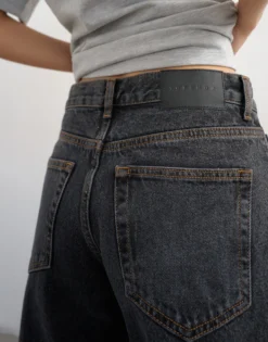 TSVERA Hohe Taille Weite Passform - kurz geschnitten Jeans