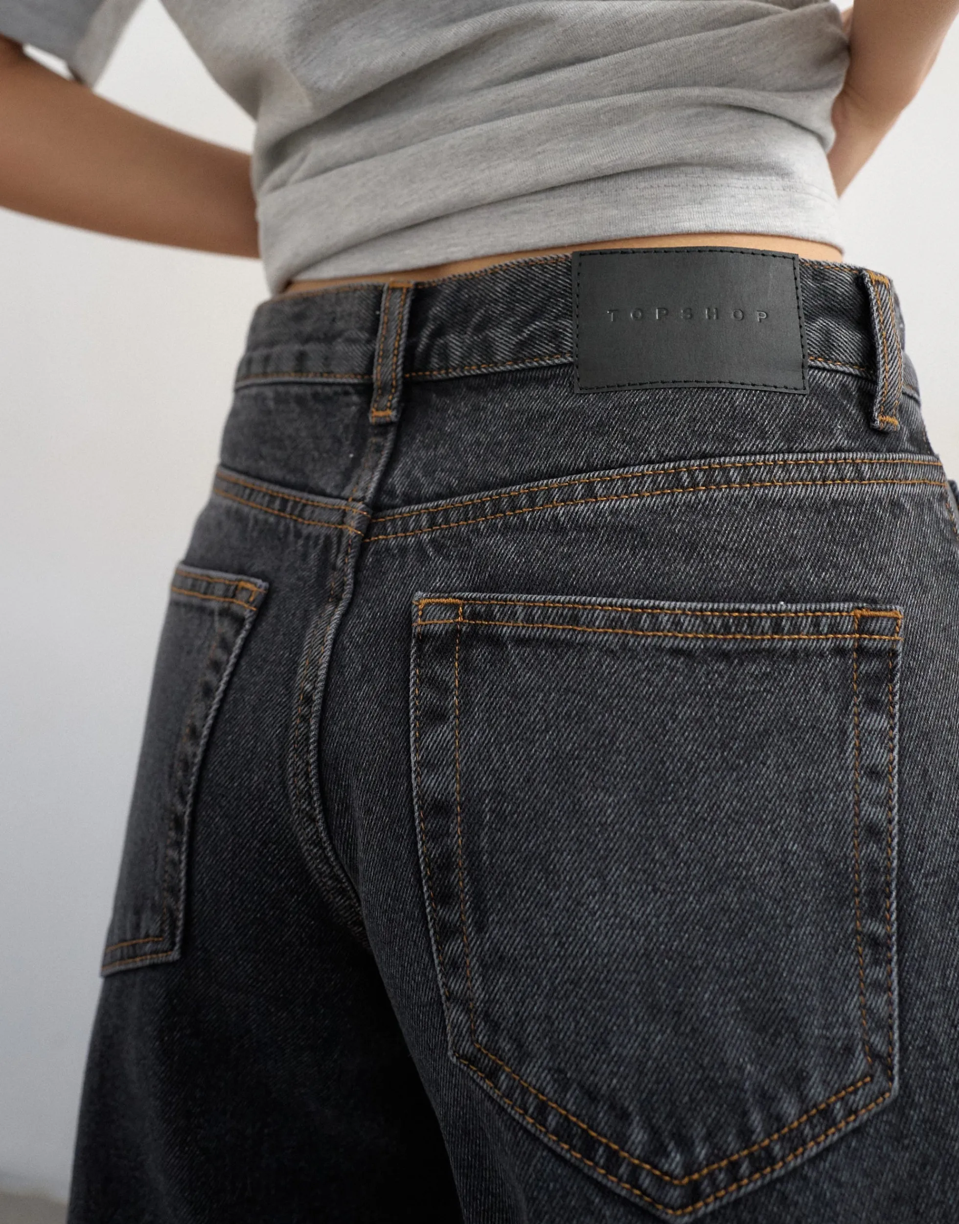 TSVERA Hohe Taille Weite Passform - kurz geschnitten Jeans