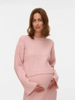 Verkürzt Rundhals Pullover