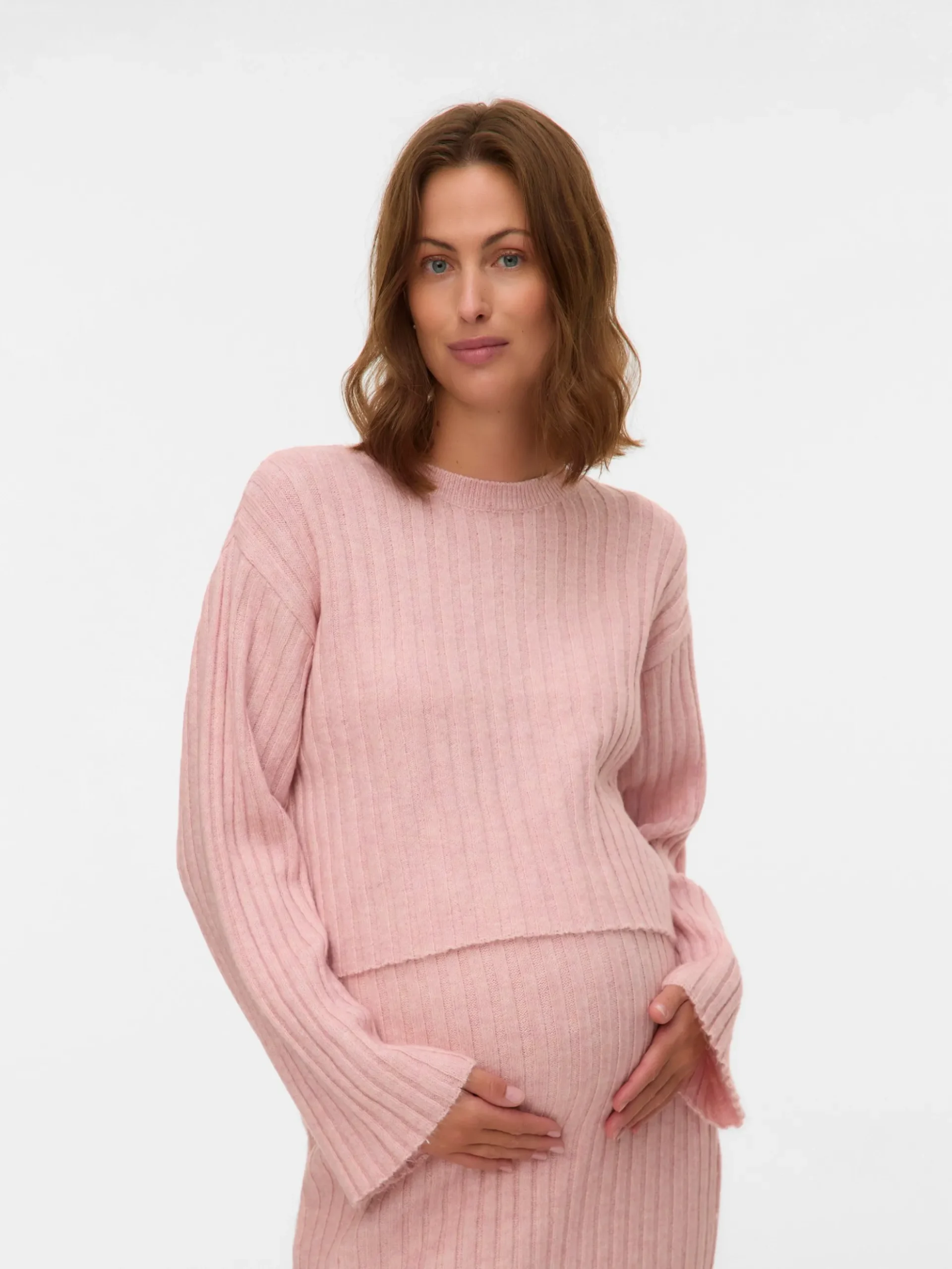 Verkürzt Rundhals Pullover