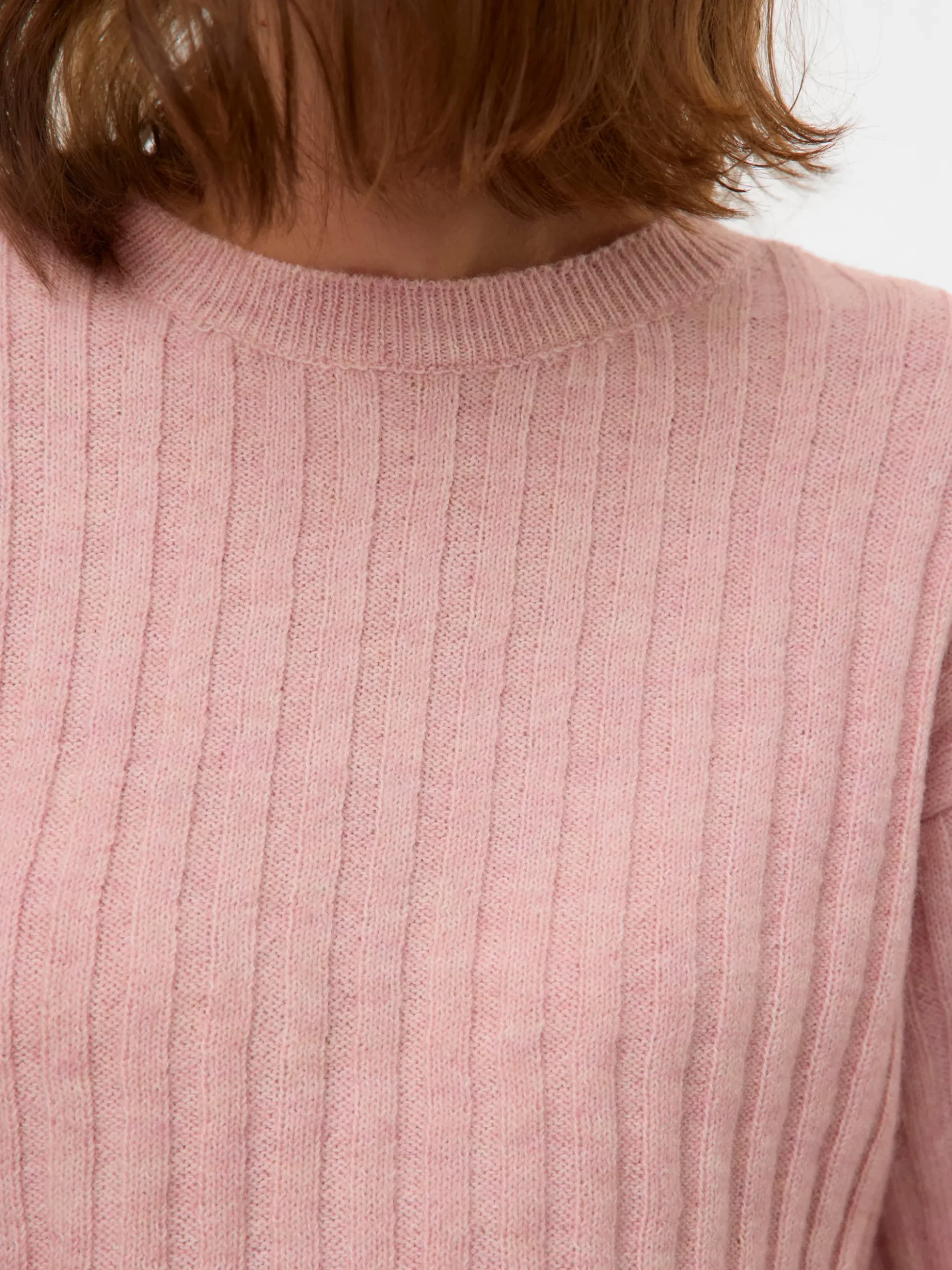 Verkürzt Rundhals Pullover