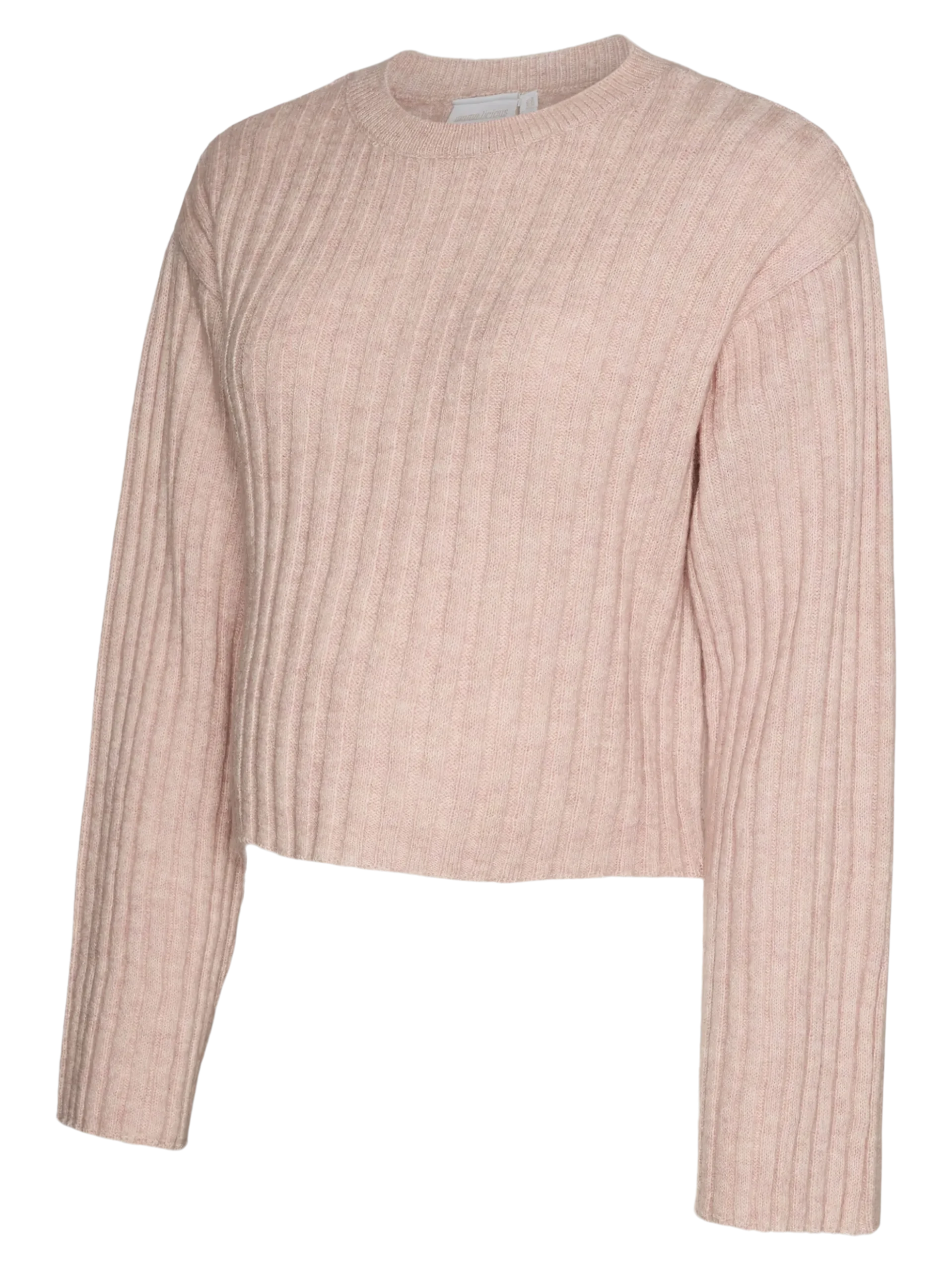 Verkürzt Rundhals Pullover
