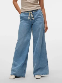 VMANNET Mittlere Taille Weiter Beinschnitt Jeans