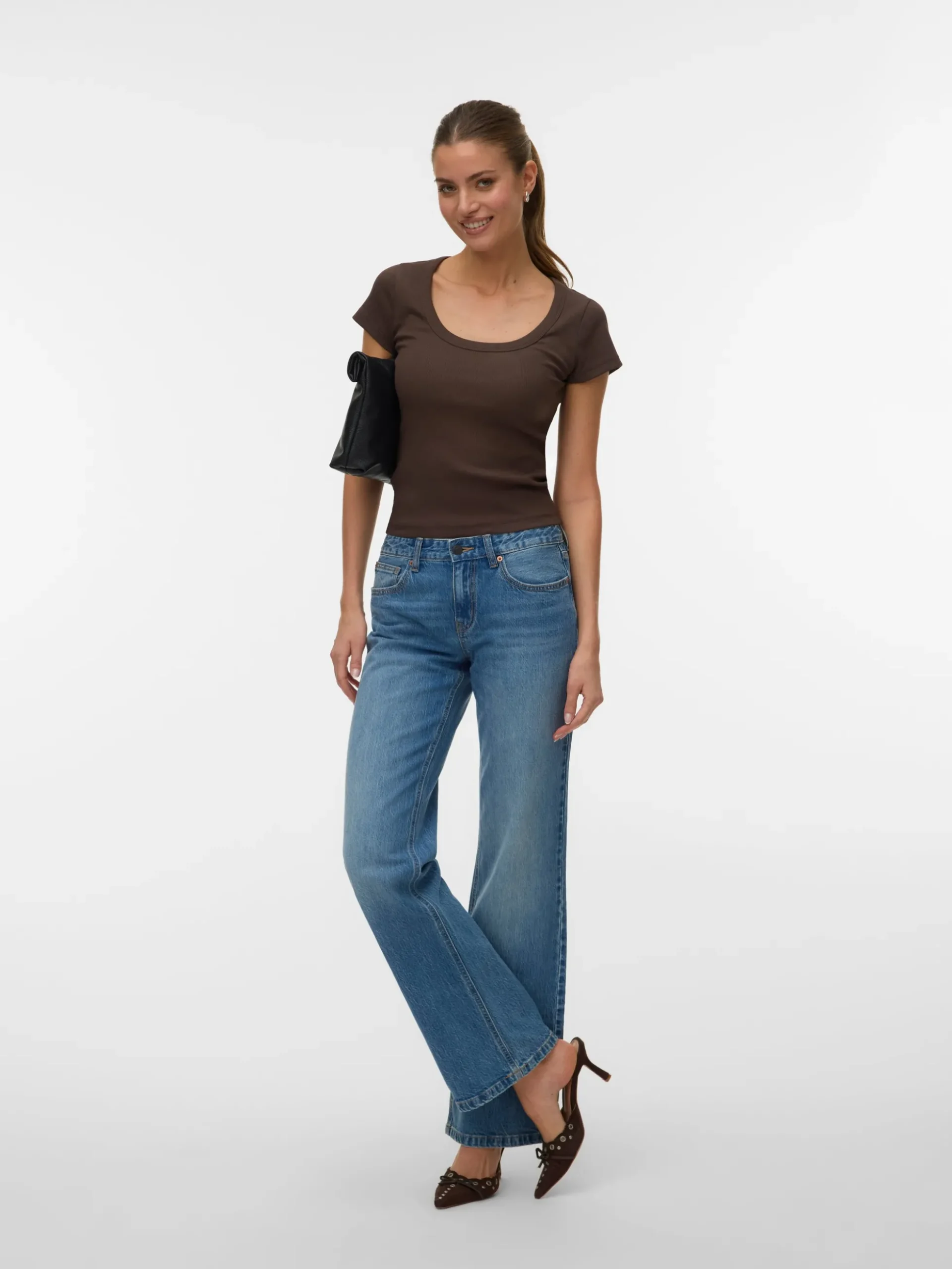 VMASTA Niedrige Taille Ausgestellt Jeans