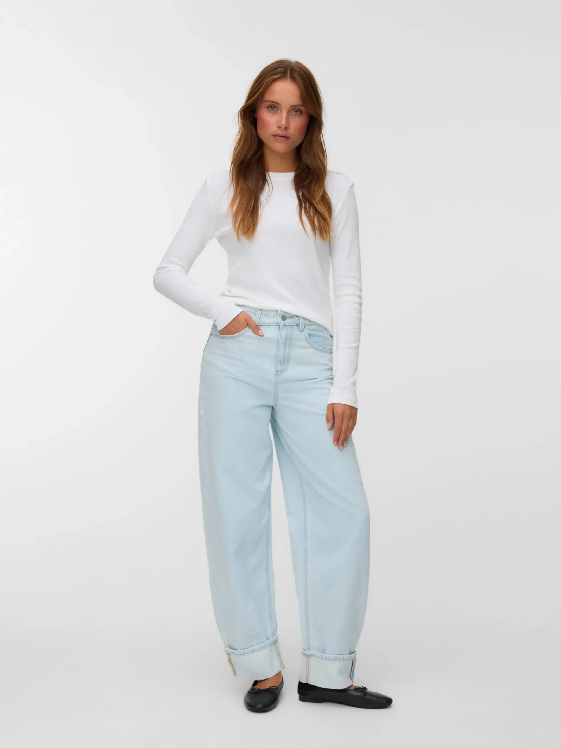VMBILLIE Hohe Taille Barrel Fit Jeans