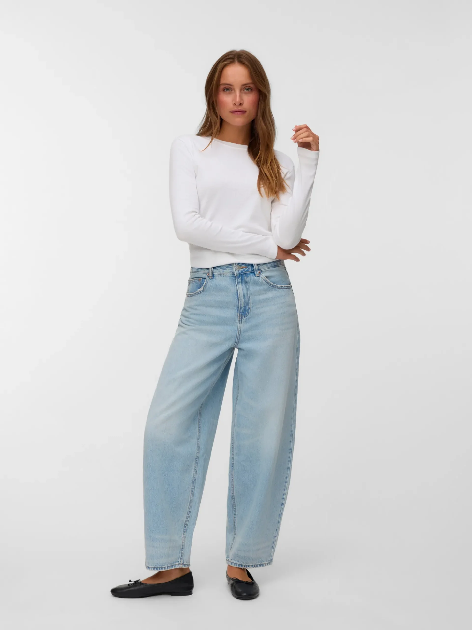VMBILLIE Hohe Taille Barrel Fit Jeans