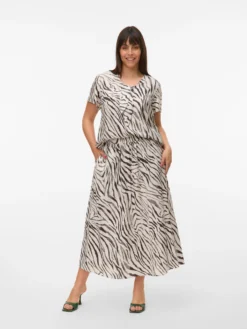 VMCDORA Mittlere Taille Langer Rock