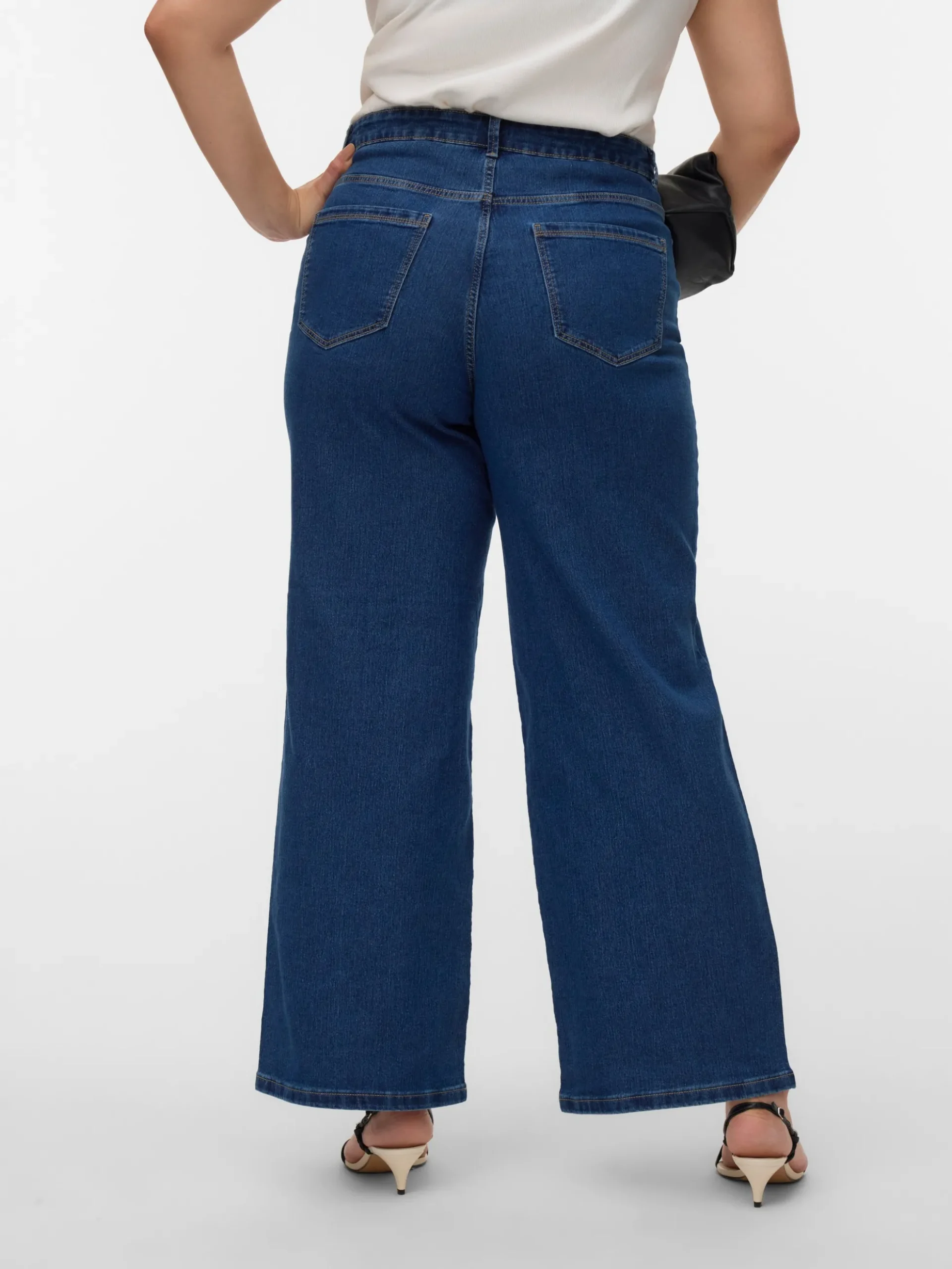 VMCLUSIA Hohe Taille Weiter Beinschnitt Jeans