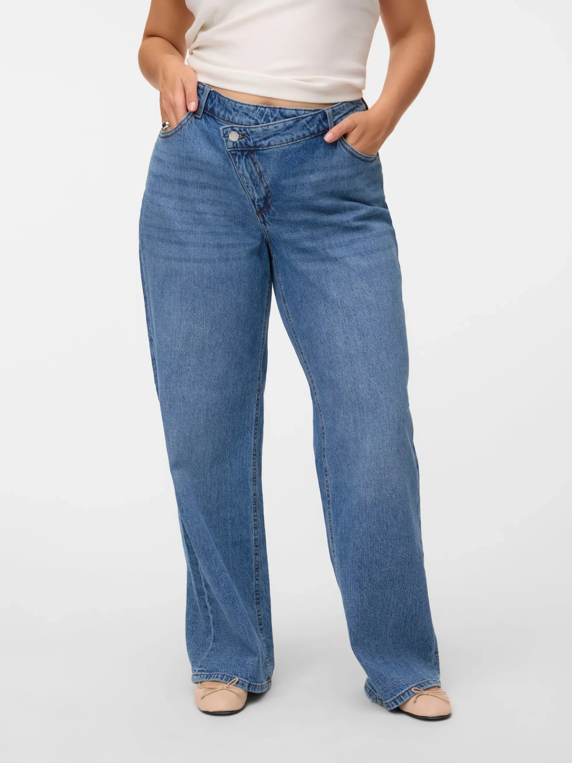 VMCTESSA Hohe Taille Weiter Beinschnitt Jeans