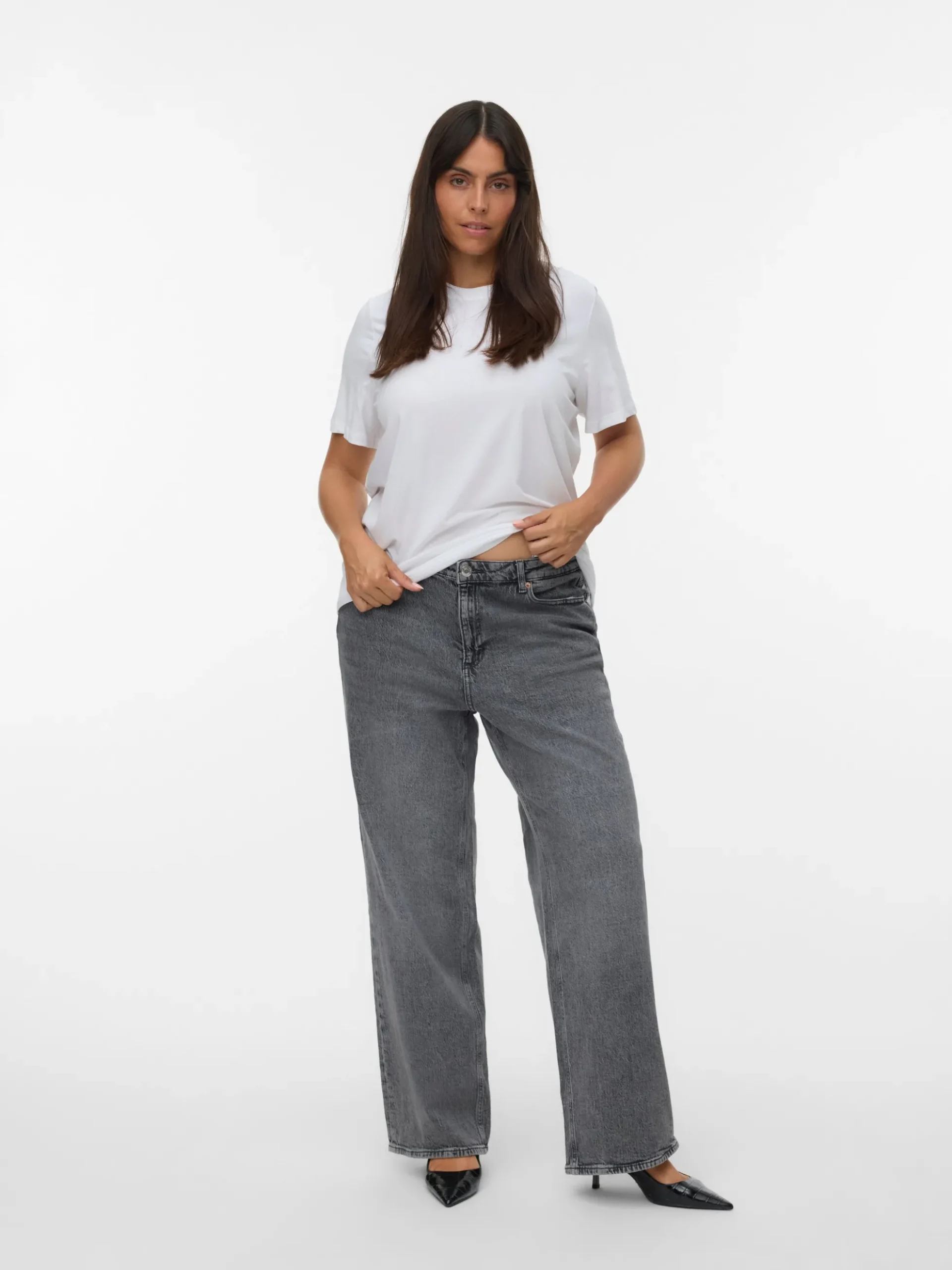 VMCTESSA Hohe Taille Weiter Beinschnitt Jeans