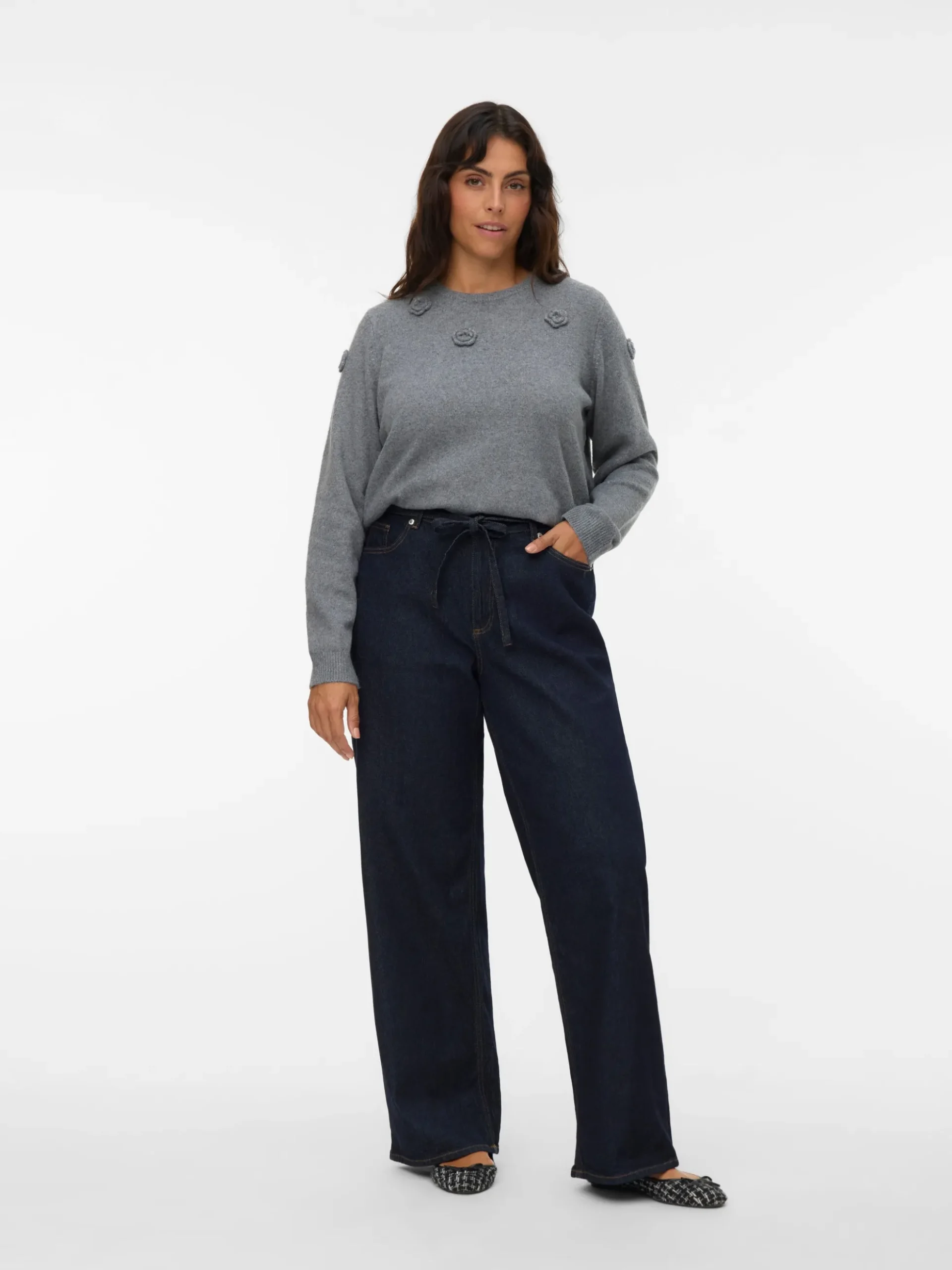 VMCTESSA Hohe Taille Weiter Beinschnitt Jeans