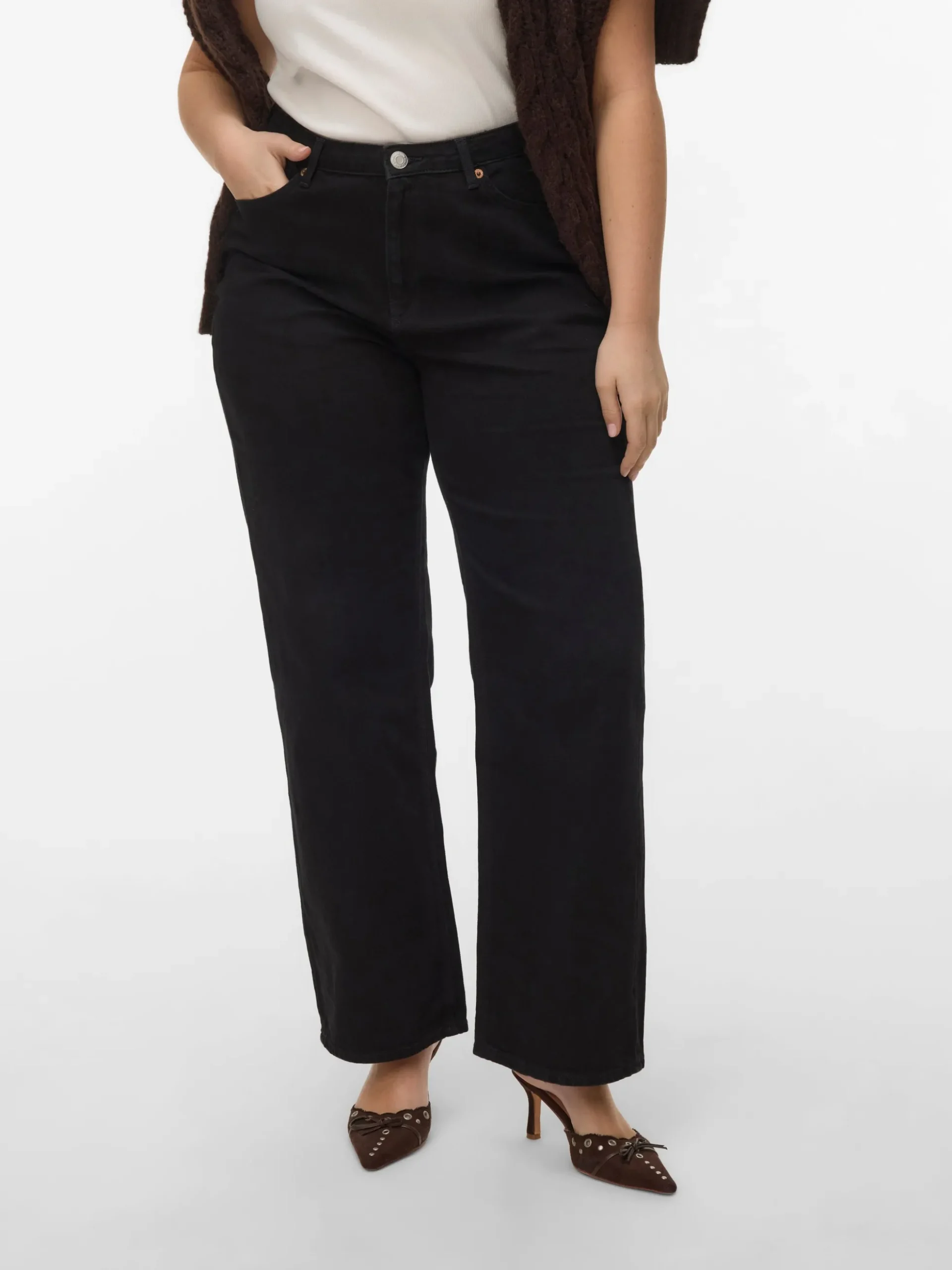 VMCTESSA Hohe Taille Weiter Beinschnitt Jeans
