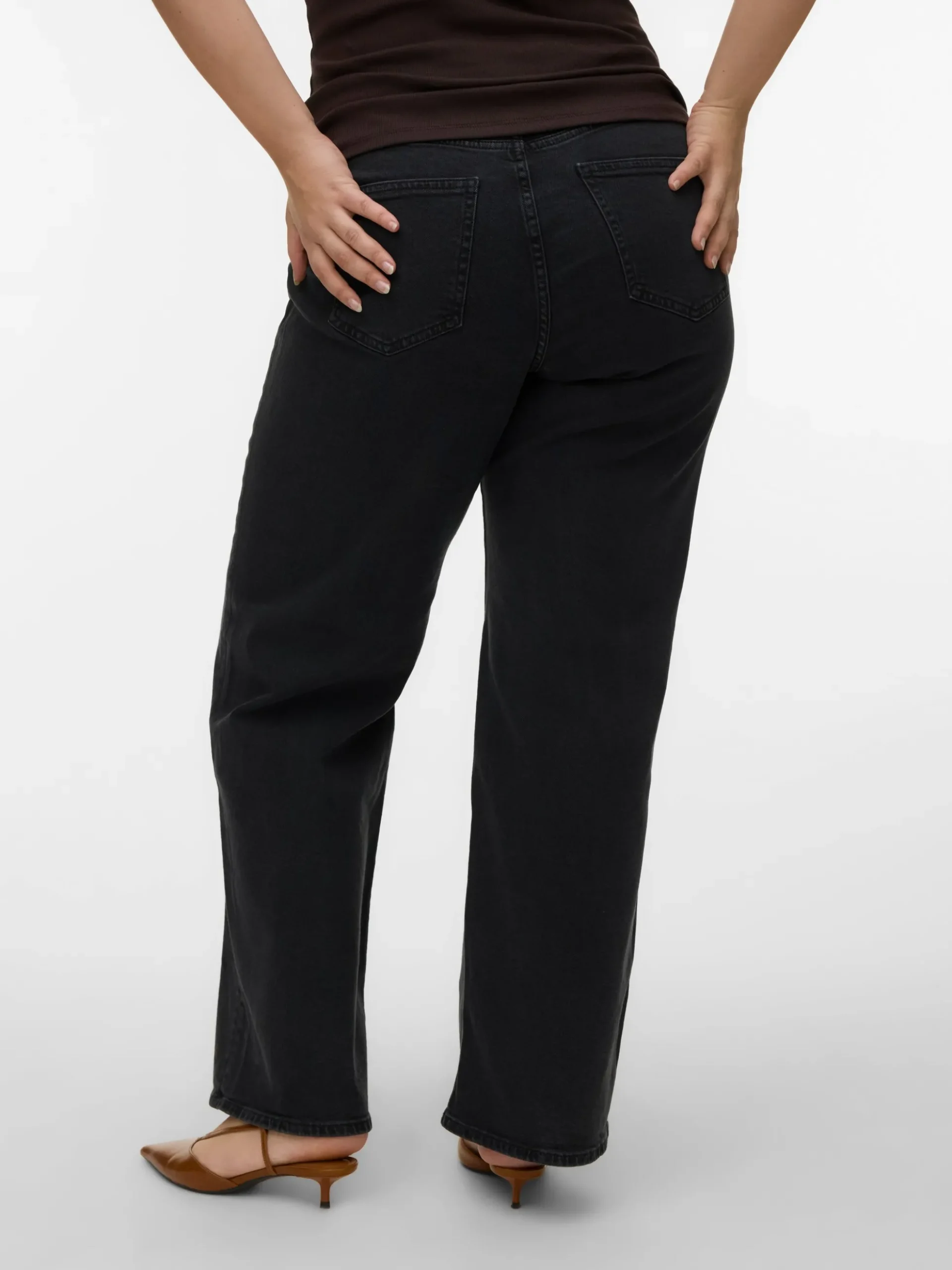 VMCTESSA-STRETCH Hohe Taille Weiter Beinschnitt Jeans
