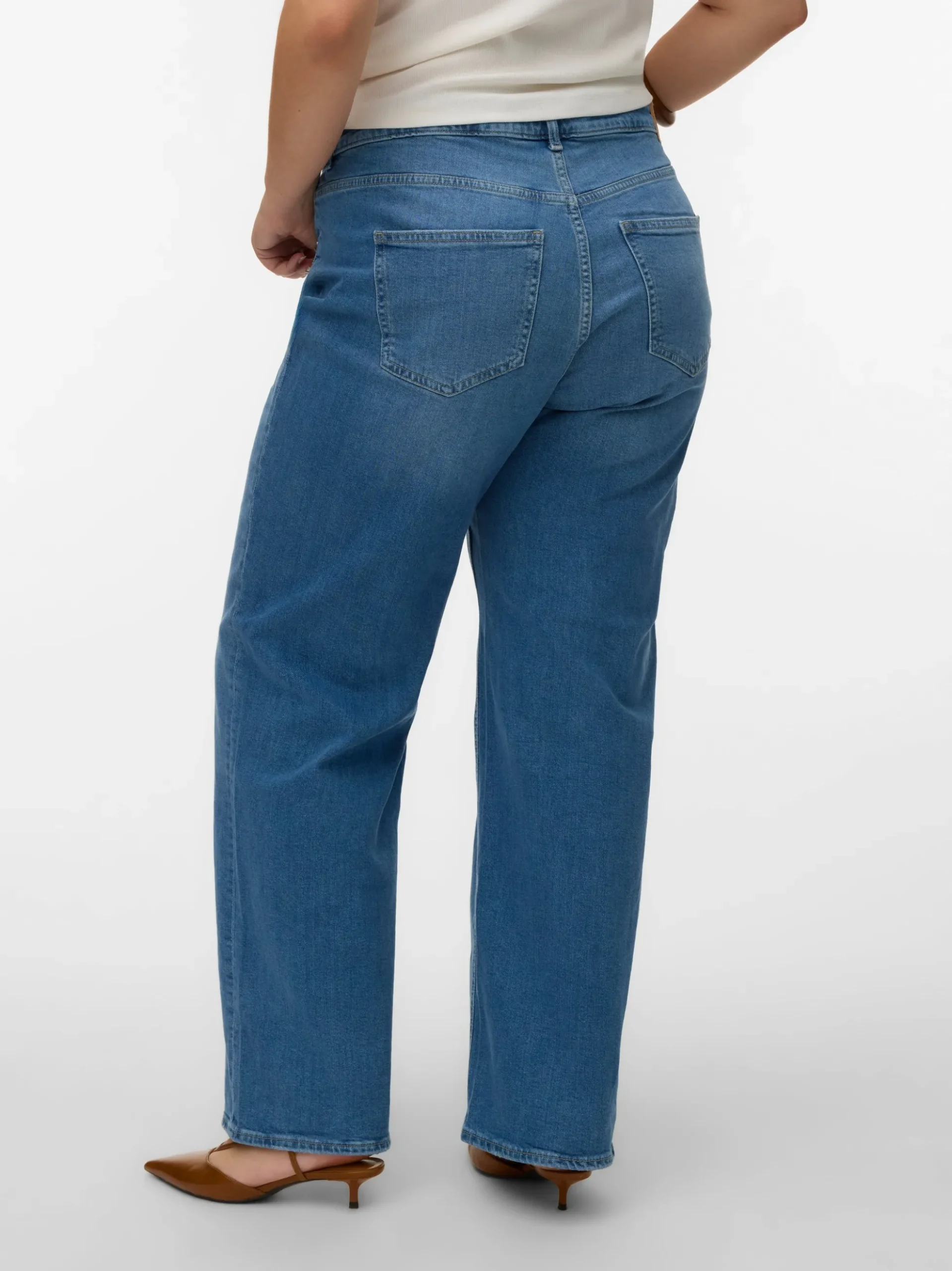 VMCTESSA-STRETCH Hohe Taille Weiter Beinschnitt Jeans