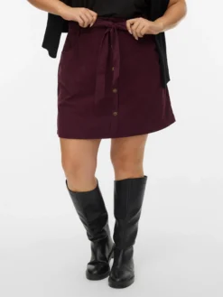VMCVILJA Hohe Taille Kurzer Cord Rock