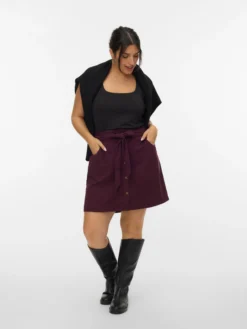 VMCVILJA Hohe Taille Kurzer Cord Rock