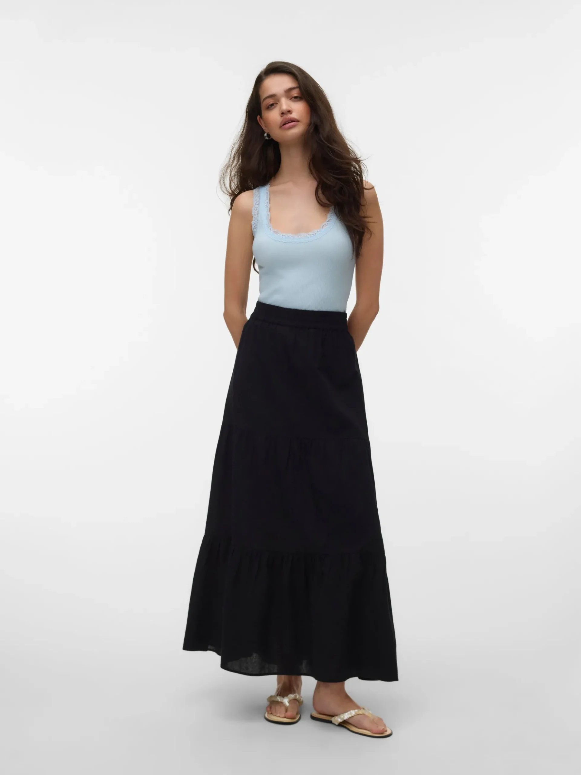 VMDICTHE Hohe Taille Langer Rock