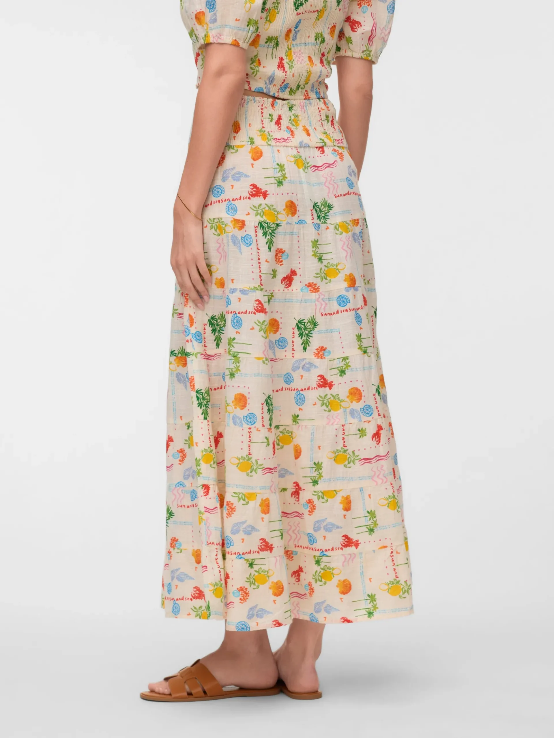 VMELENA Hohe Taille Langer Rock