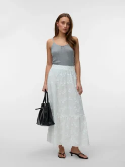 VMELISA Hohe Taille Langer Rock