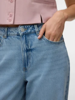 VMESTELLE Hohe Taille Barrel Fit Jeans
