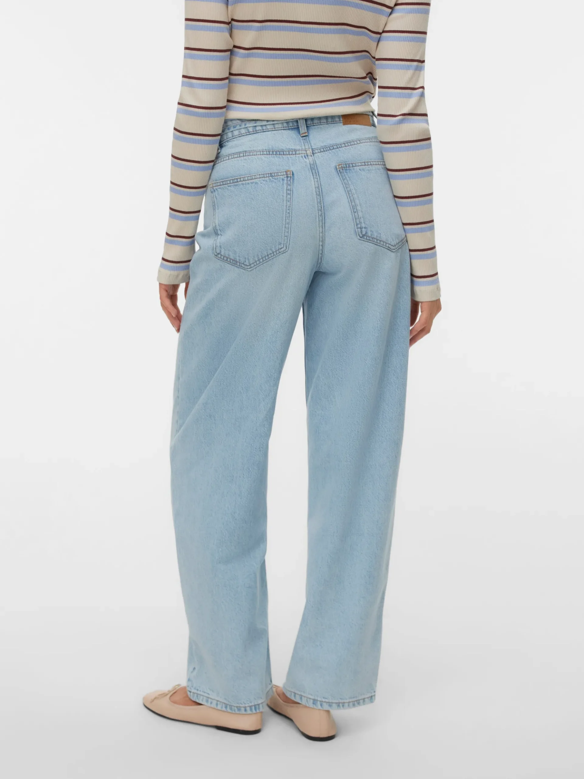 VMESTELLE Hohe Taille Barrel Fit Jeans