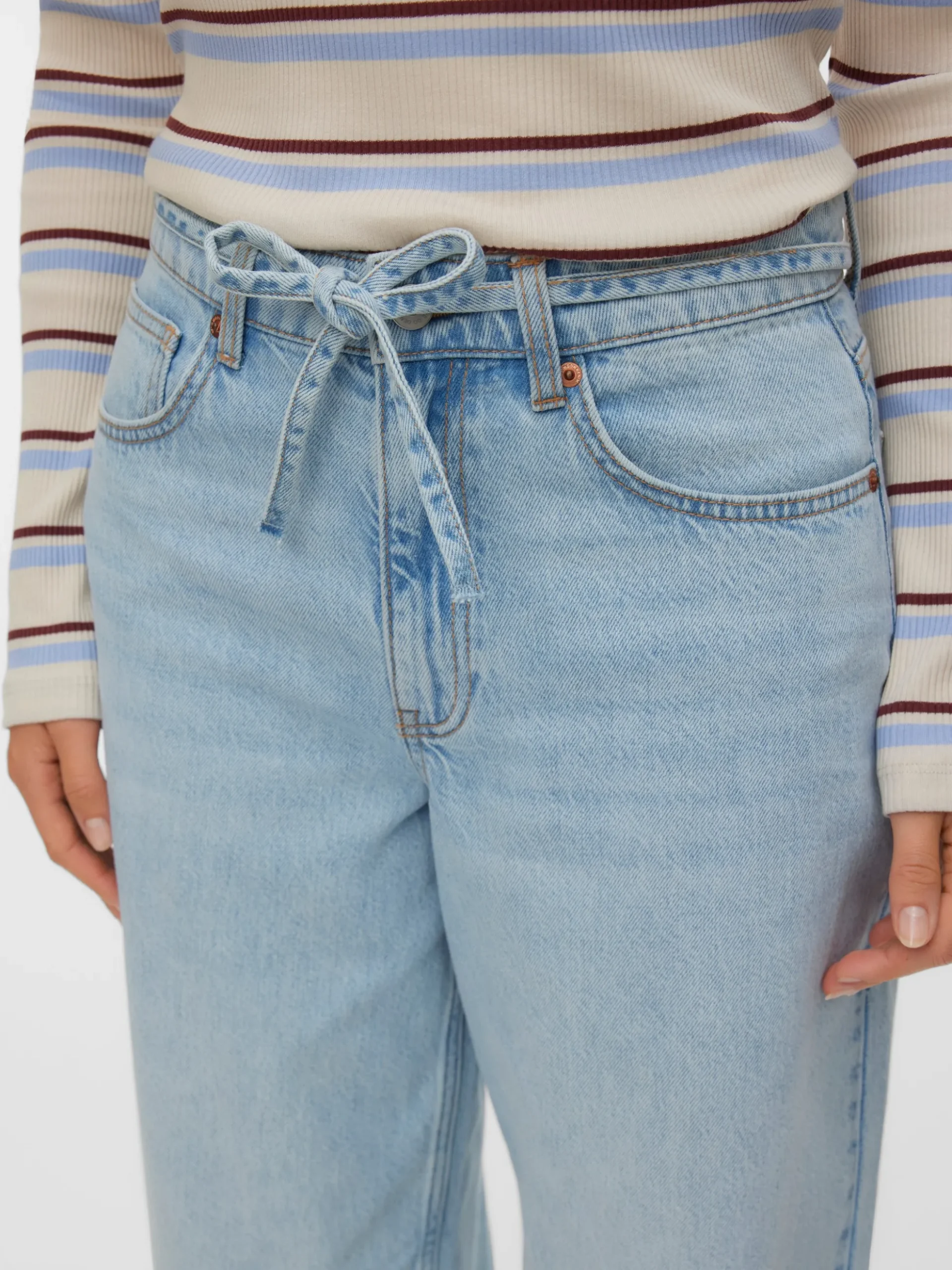 VMESTELLE Hohe Taille Barrel Fit Jeans