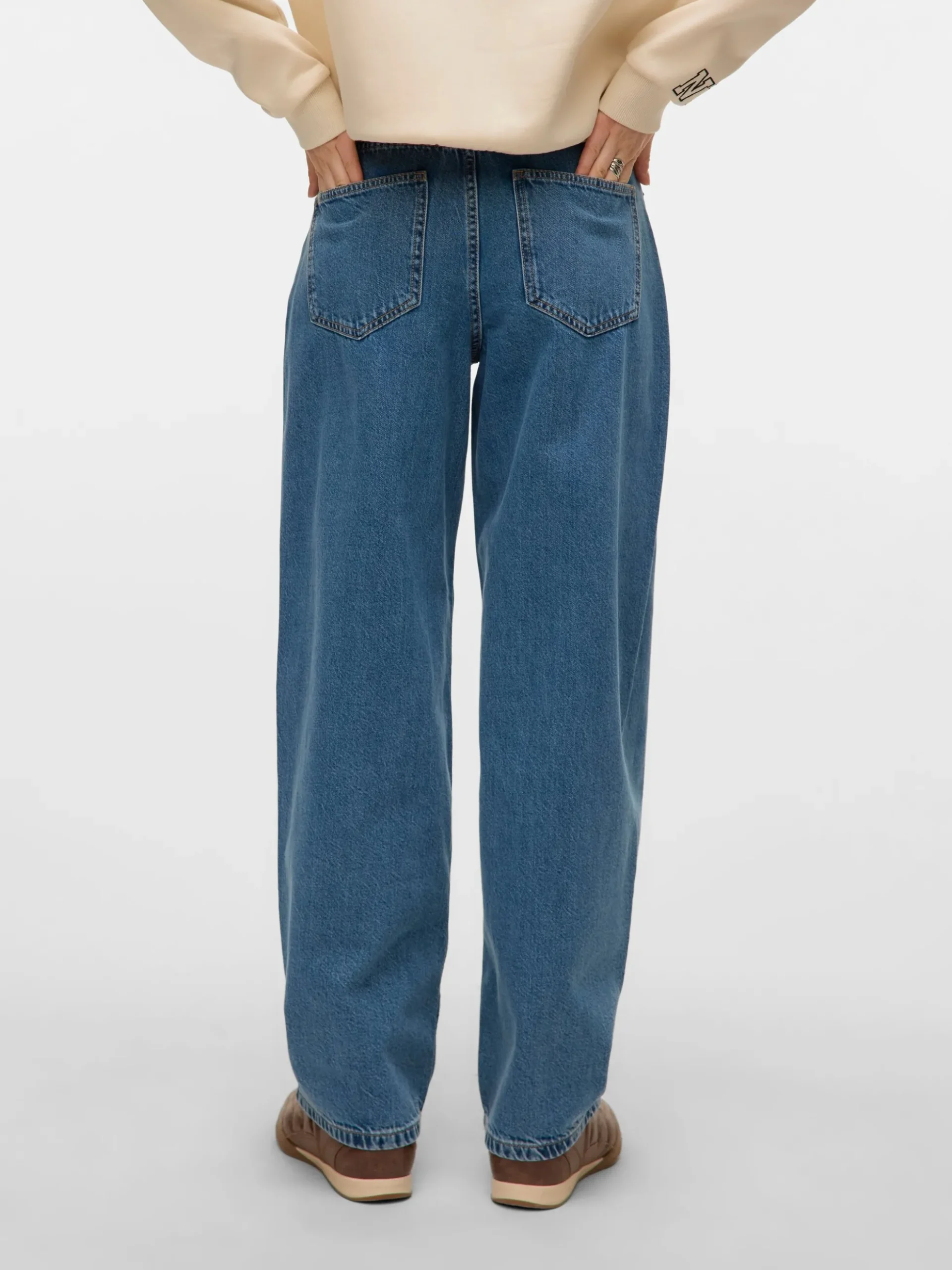 VMESTELLE Hohe Taille Barrel Fit Jeans