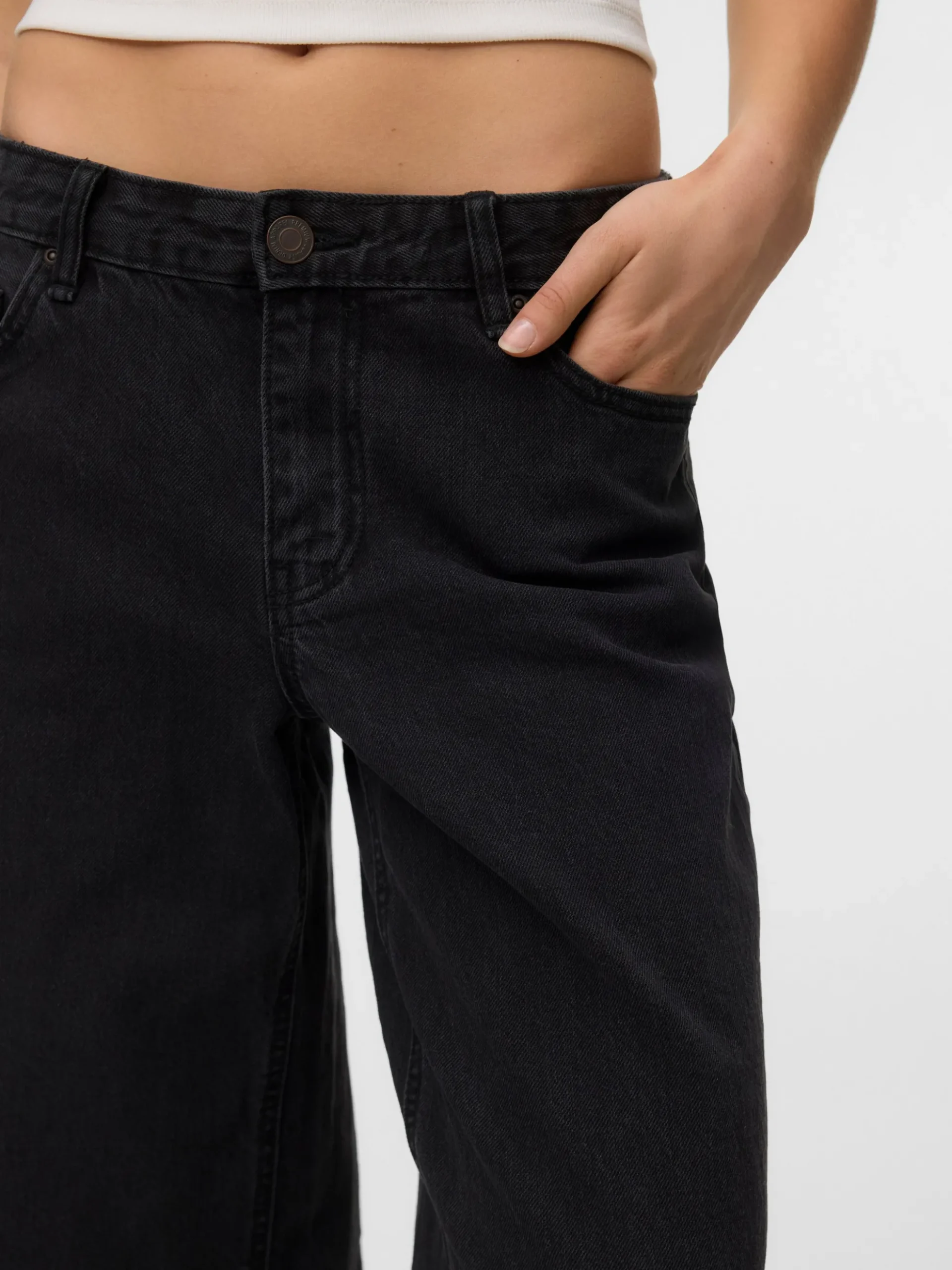 VMFAYE Niedrige Taille Weiter Beinschnitt Jeans
