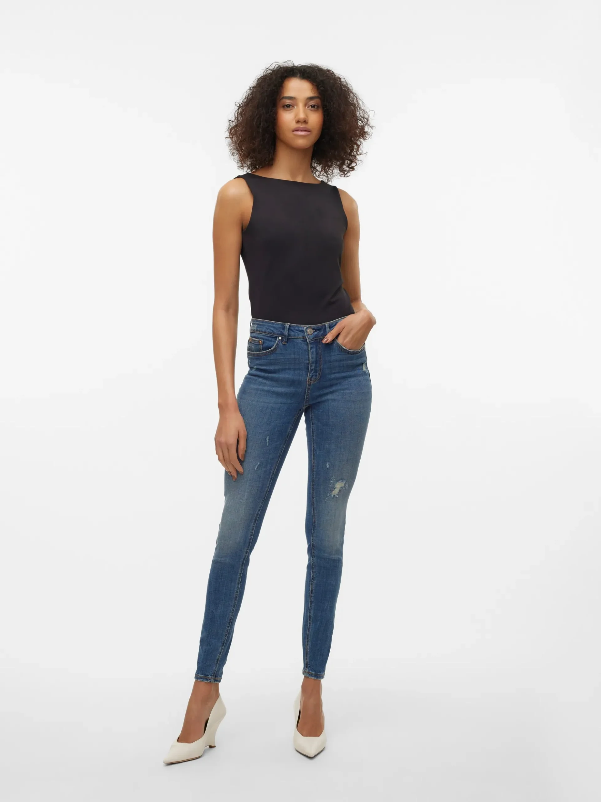 VMFLASH Mid Rise Skinny Fit Jeans