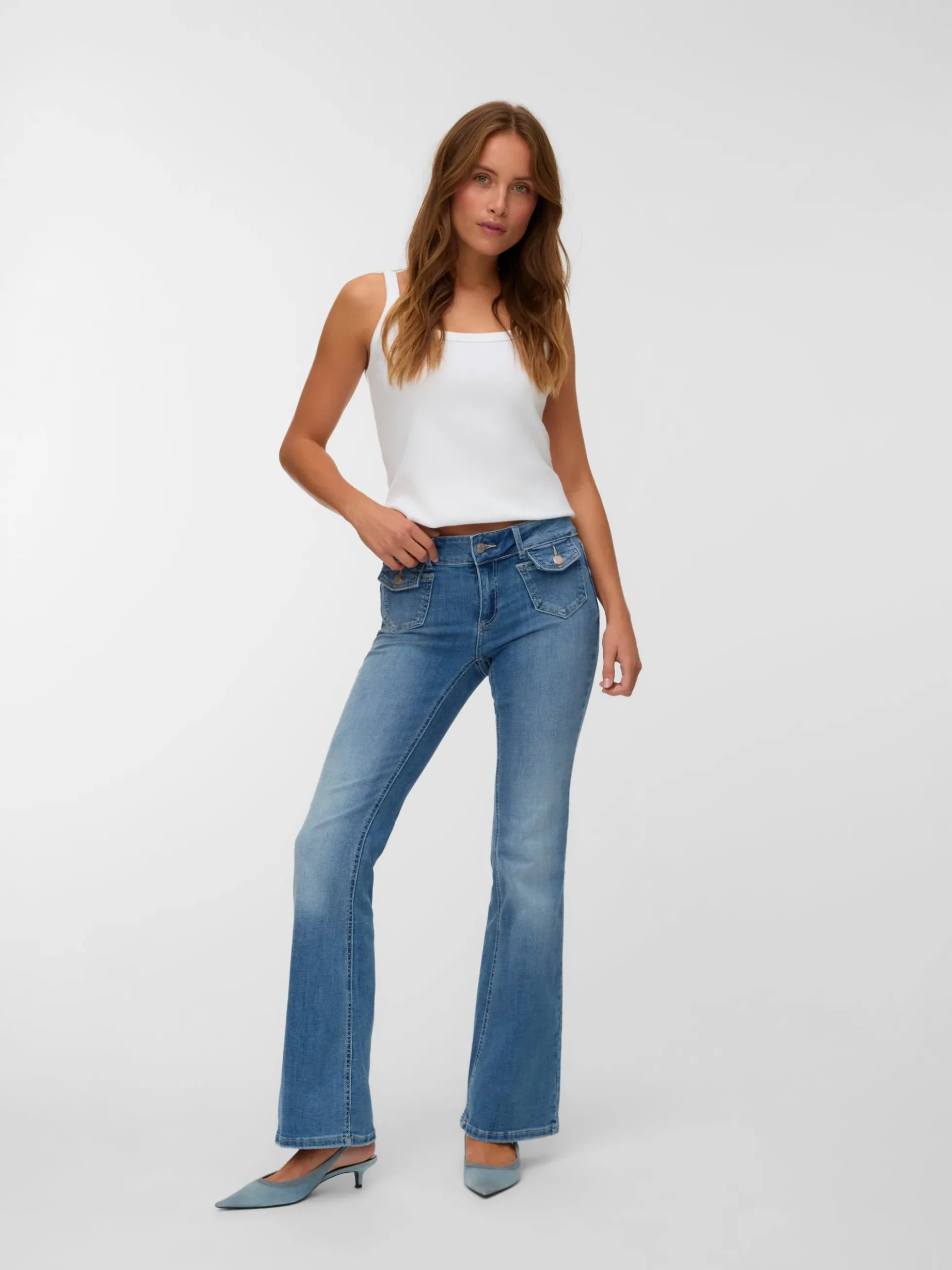 VMJEAN Niedrige Taille Ausgestellt Jeans