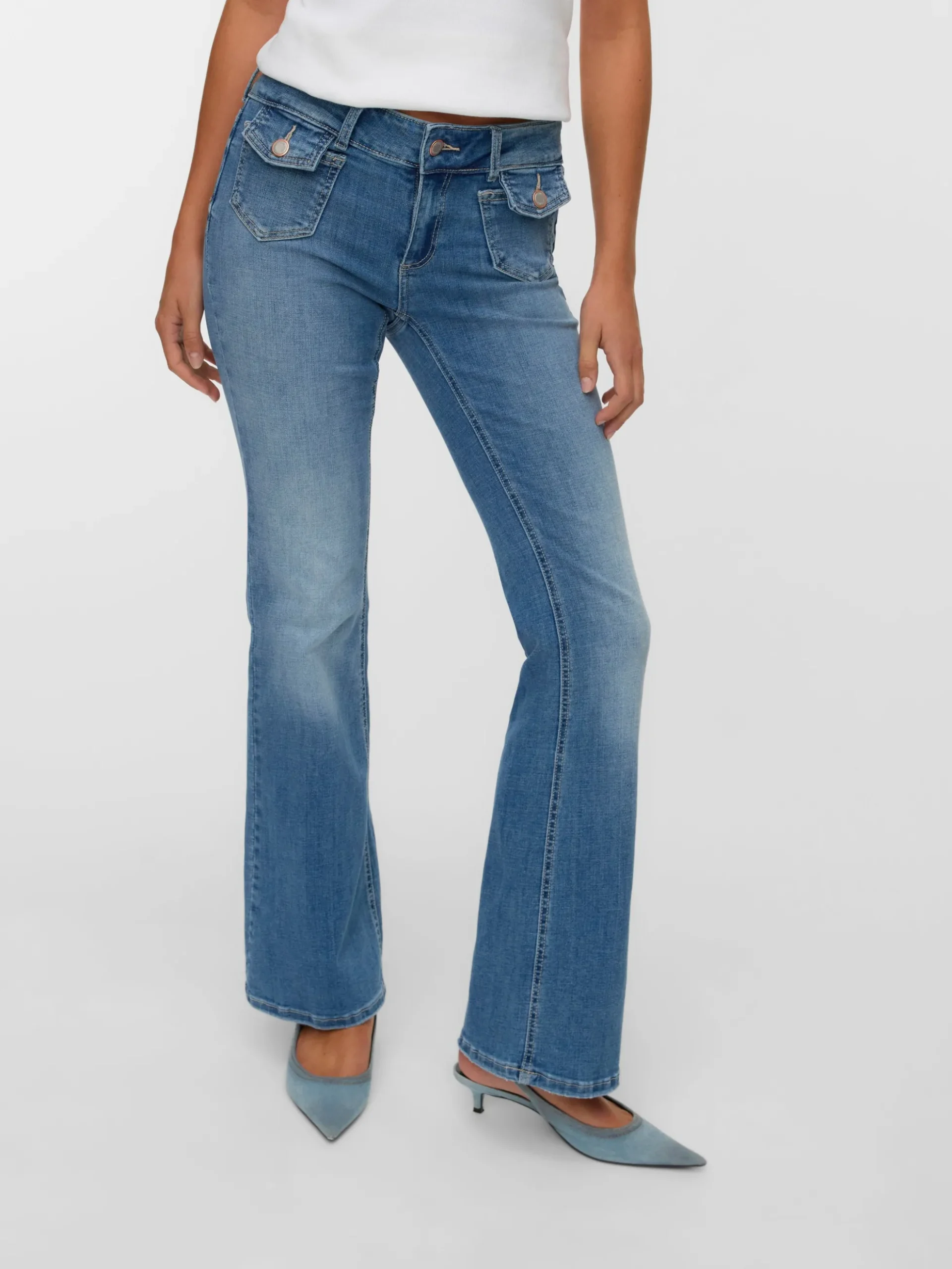 VMJEAN Niedrige Taille Ausgestellt Jeans