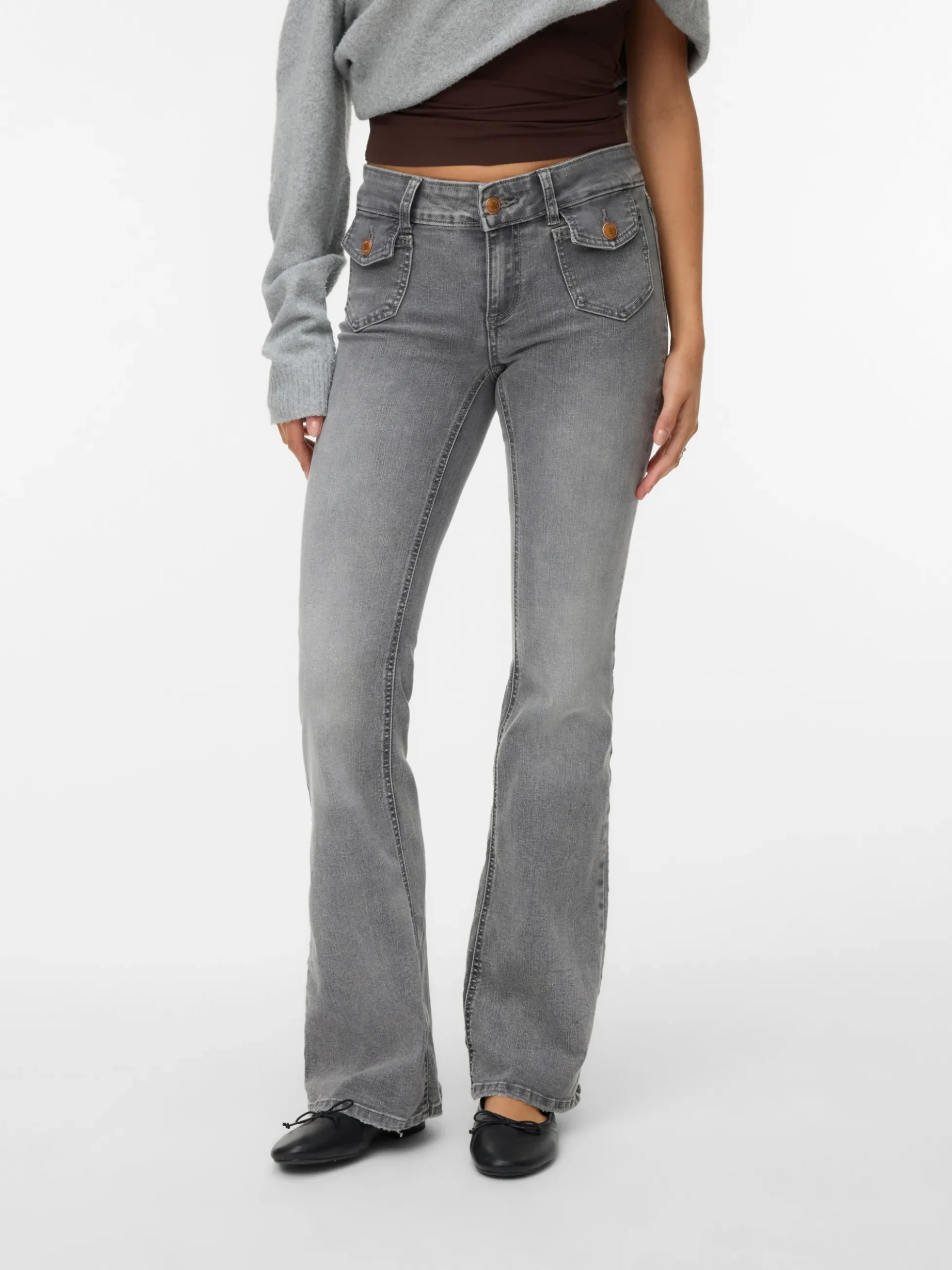 VMJEAN Niedrige Taille Ausgestellt Jeans