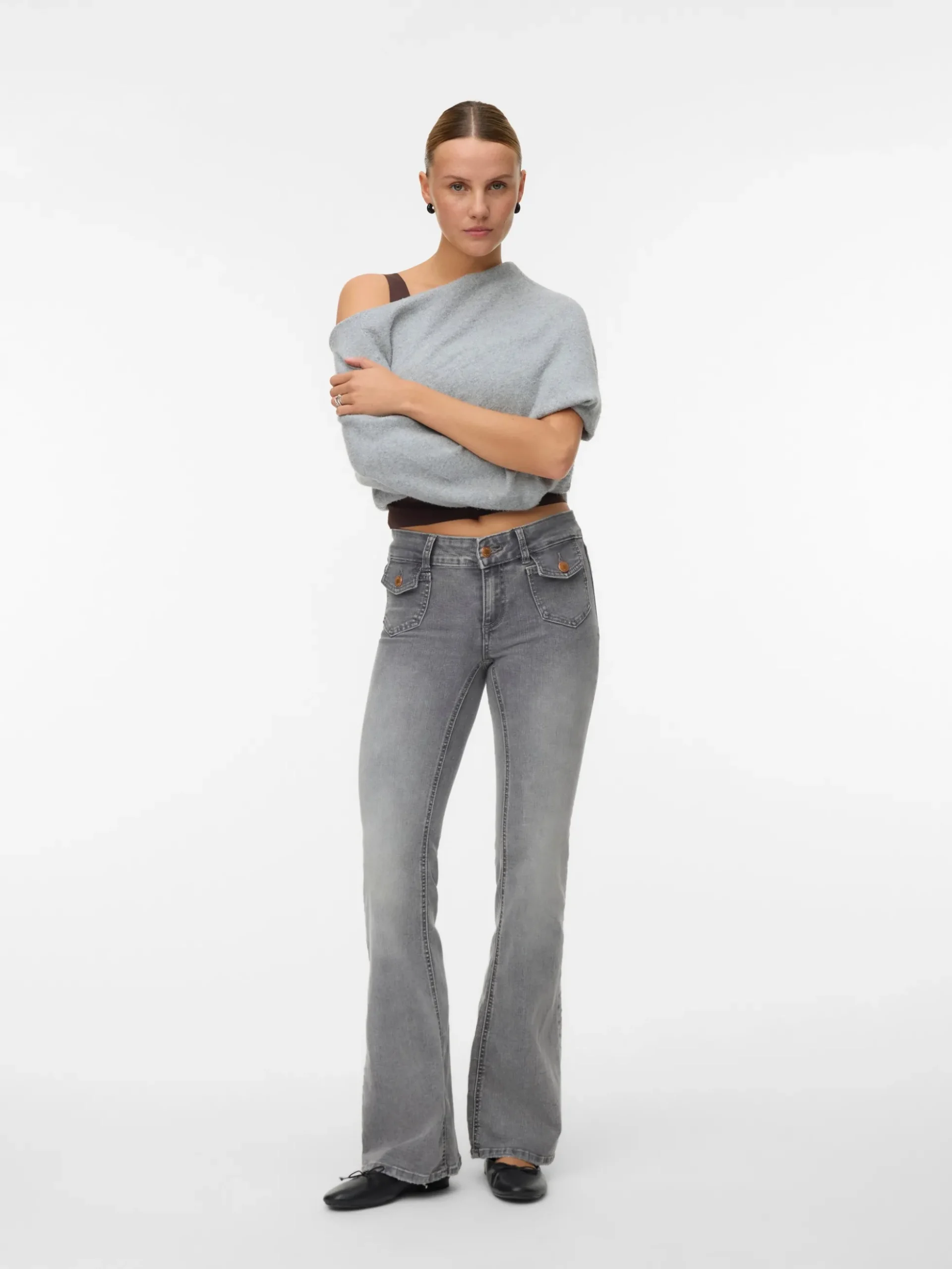 VMJEAN Niedrige Taille Ausgestellt Jeans