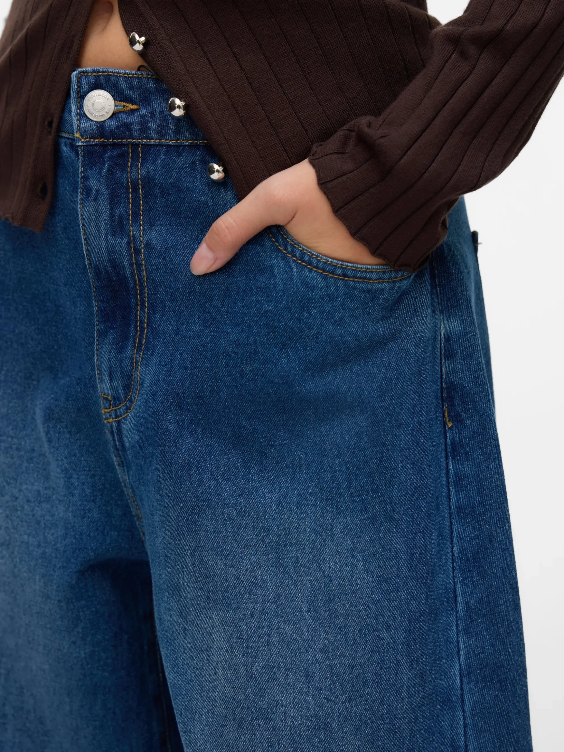 VMKAITLIN Hohe Taille Barrel Fit Jeans