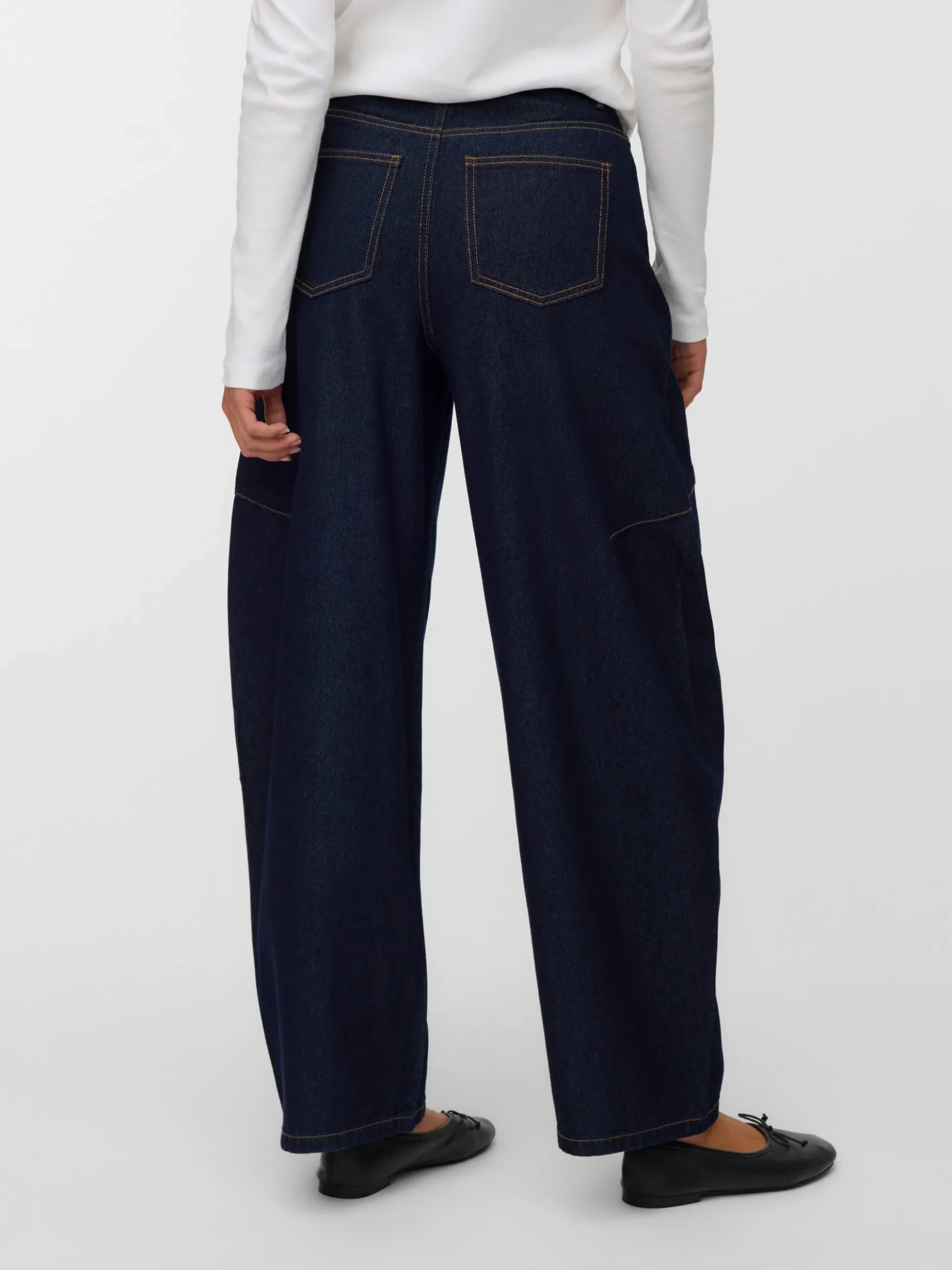 VMKAITLIN Hohe Taille Barrel Fit Jeans
