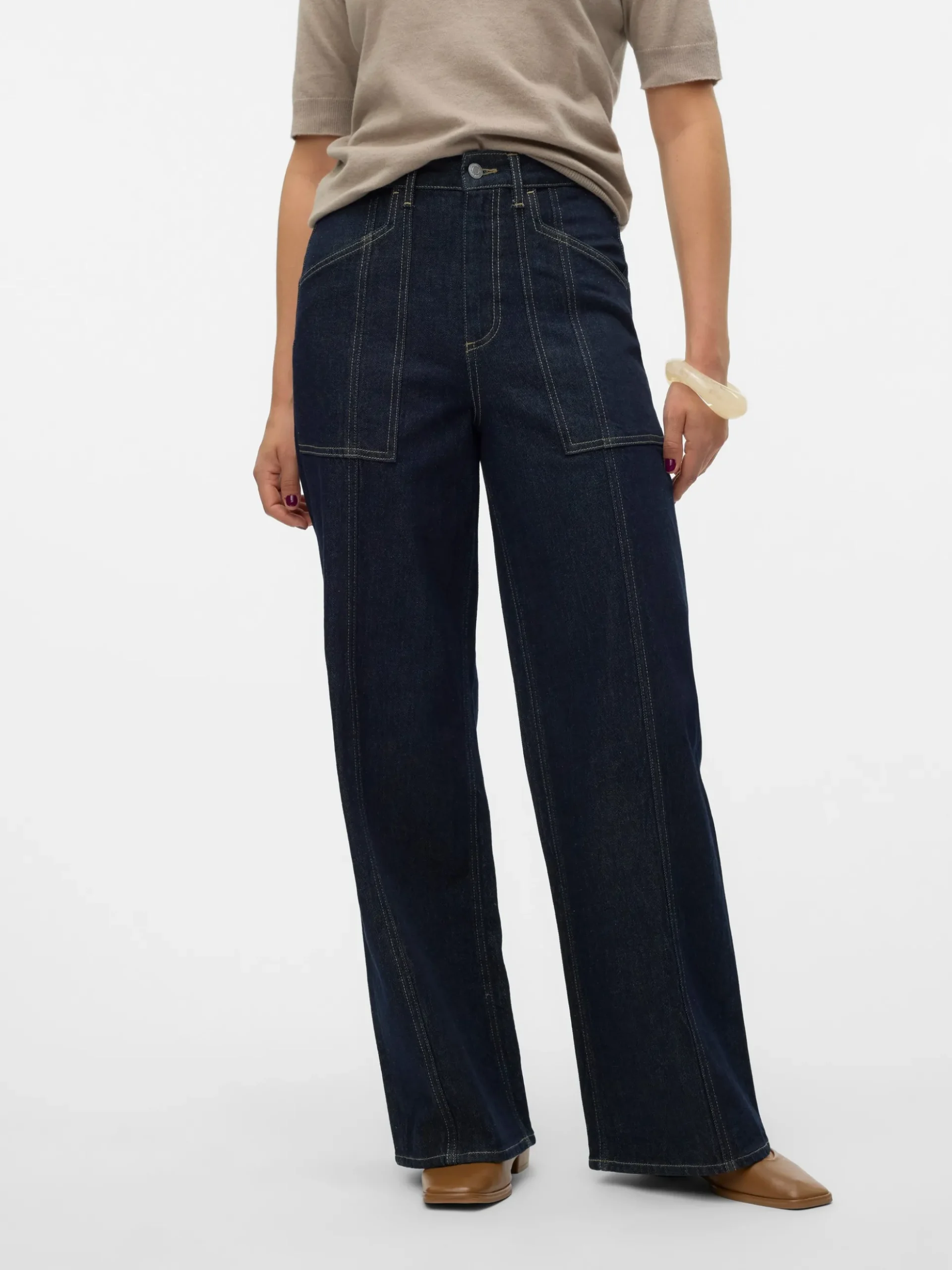 VMKATHY Super High Rise Weiter Beinschnitt Jeans