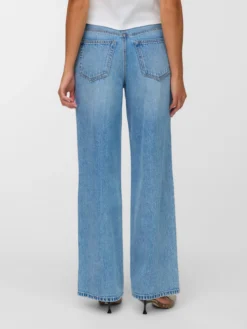 VMLULLU Niedrige Taille Weiter Beinschnitt Jeans