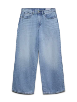 VMLULLU Niedrige Taille Weiter Beinschnitt Jeans