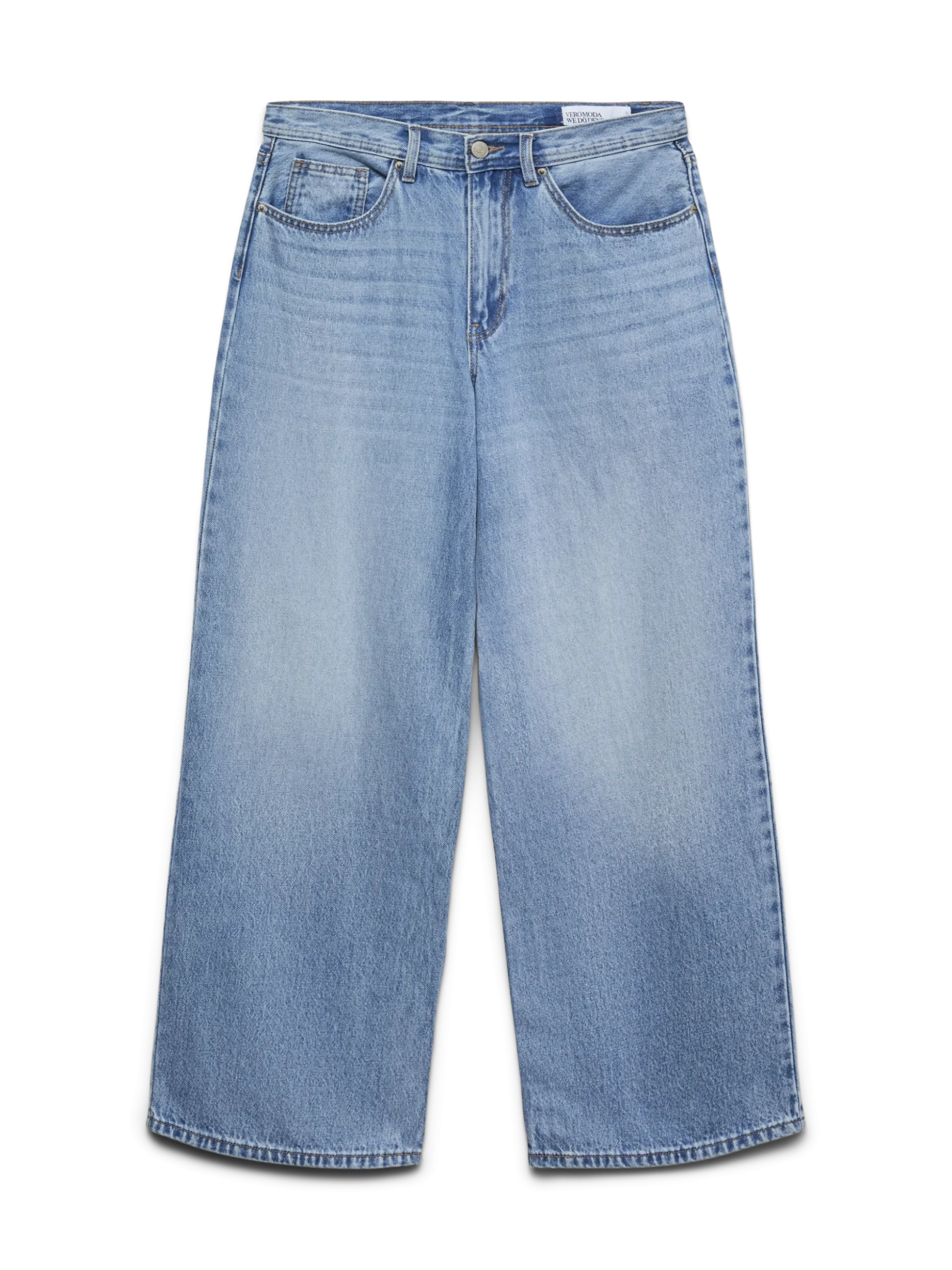 VMLULLU Niedrige Taille Weiter Beinschnitt Jeans