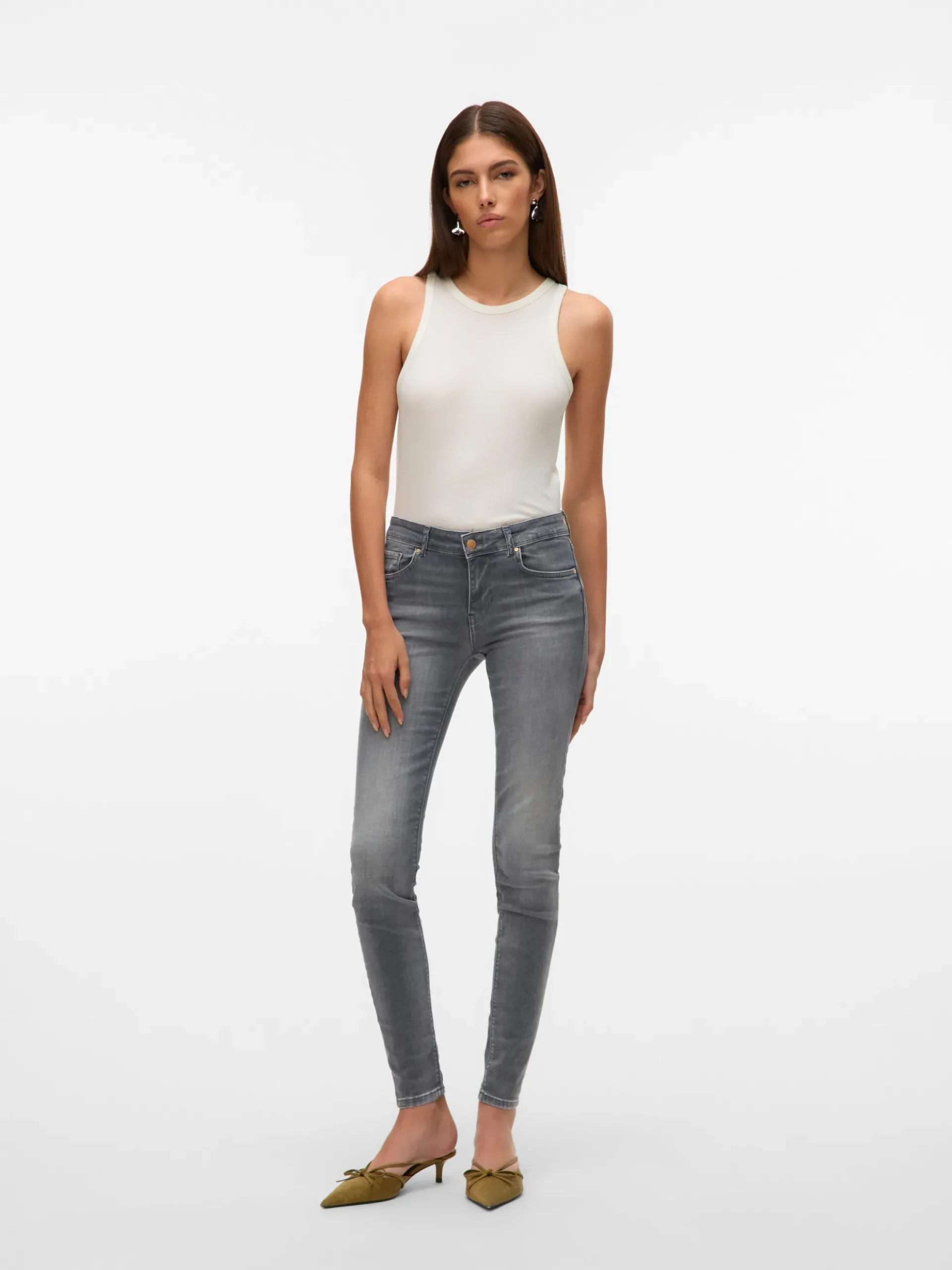 VMLUX Mid Rise Slim Fit Jeans