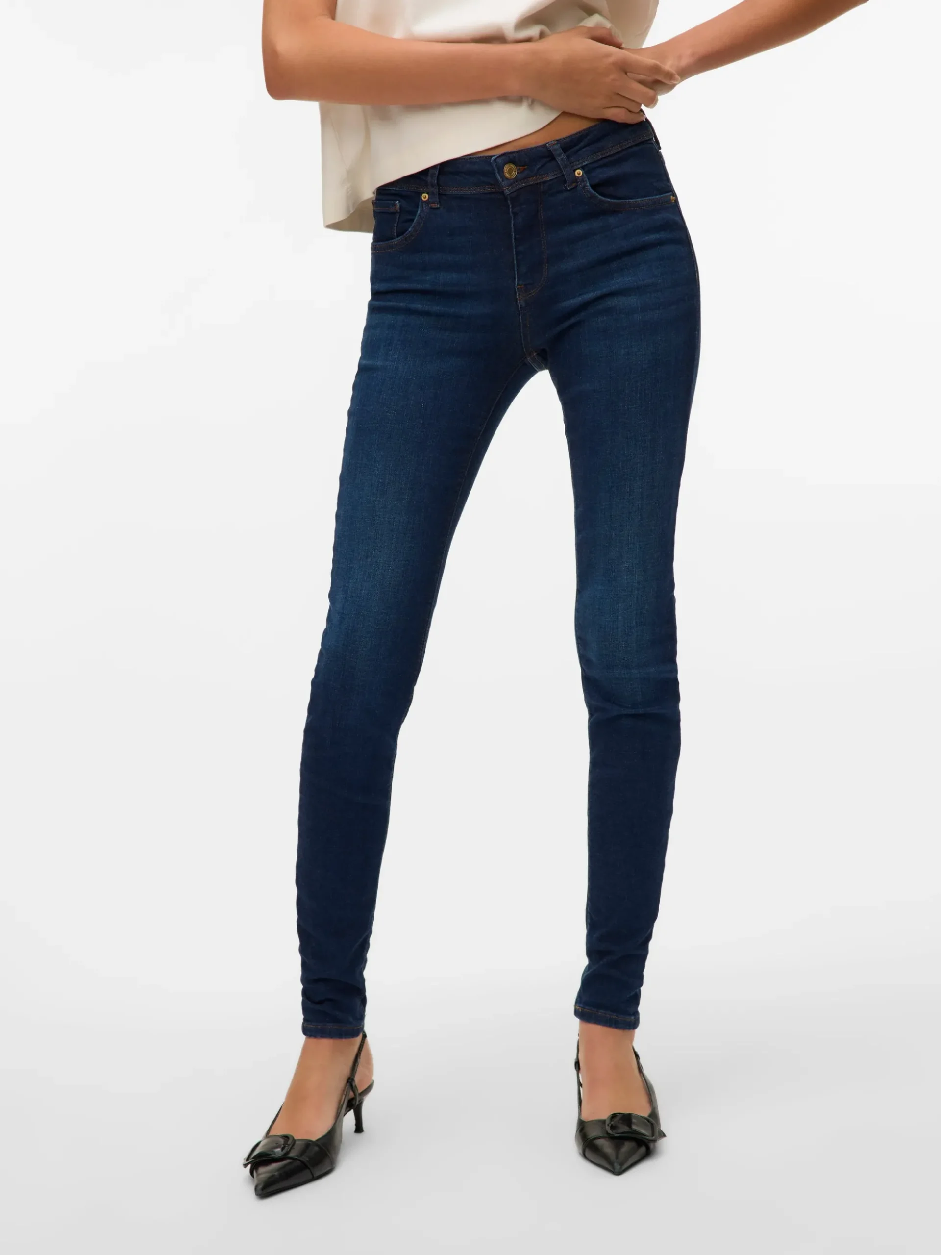 VMLUX Mid Rise Slim Fit Jeans