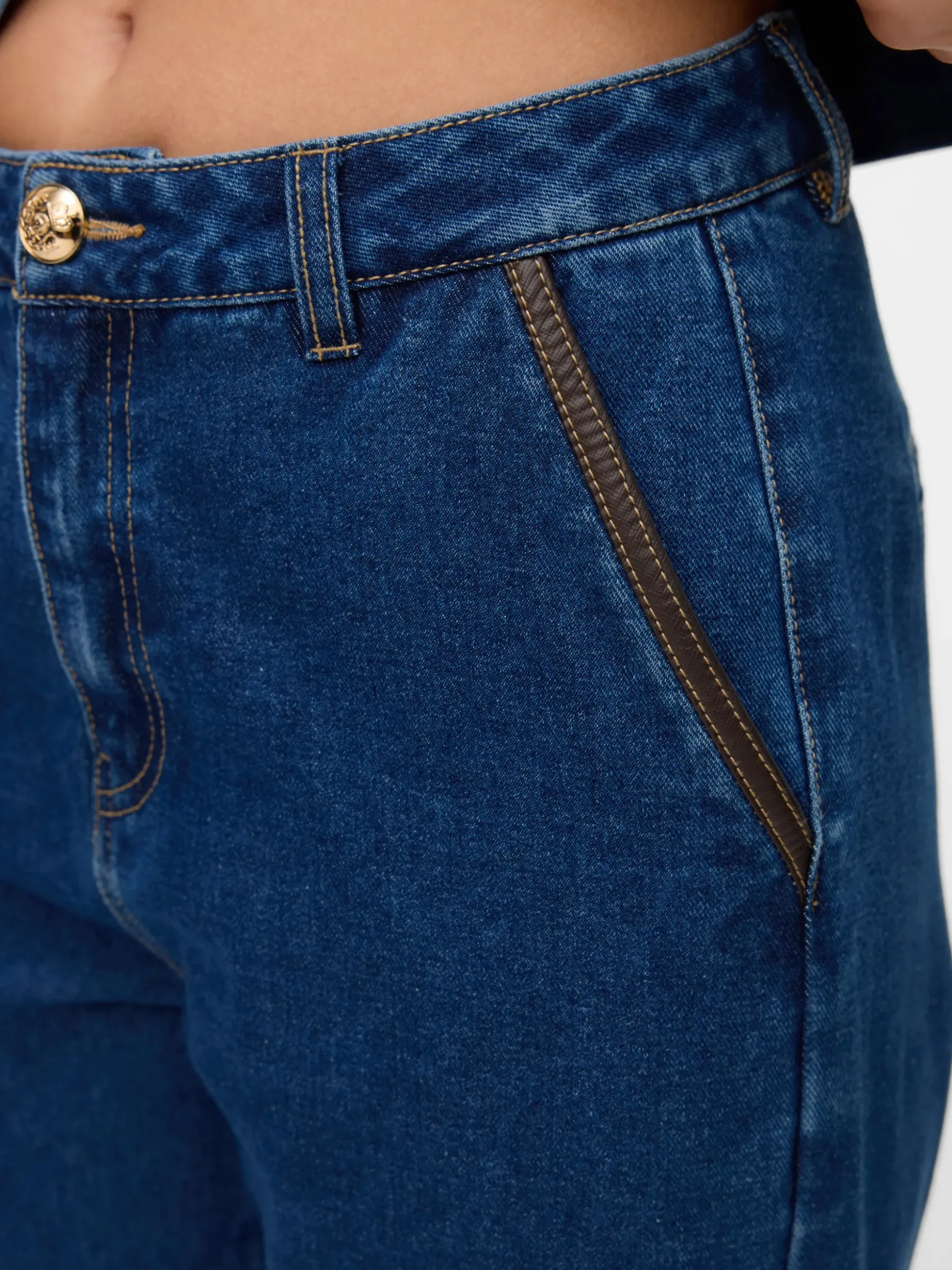 VMMARGOT Hohe Taille Weiter Beinschnitt Jeans
