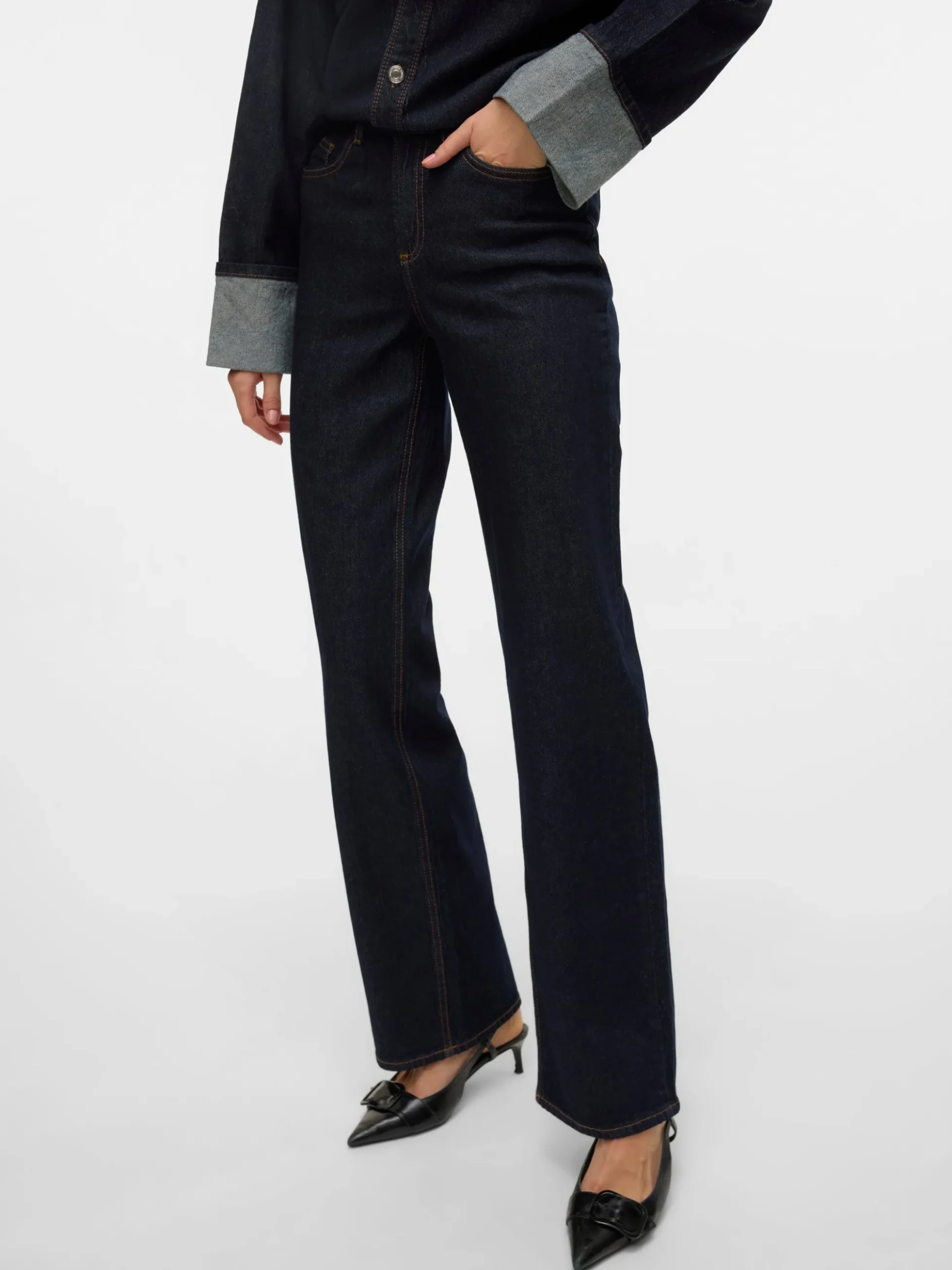 VMMELISA Mid Rise Weiter Beinschnitt Jeans