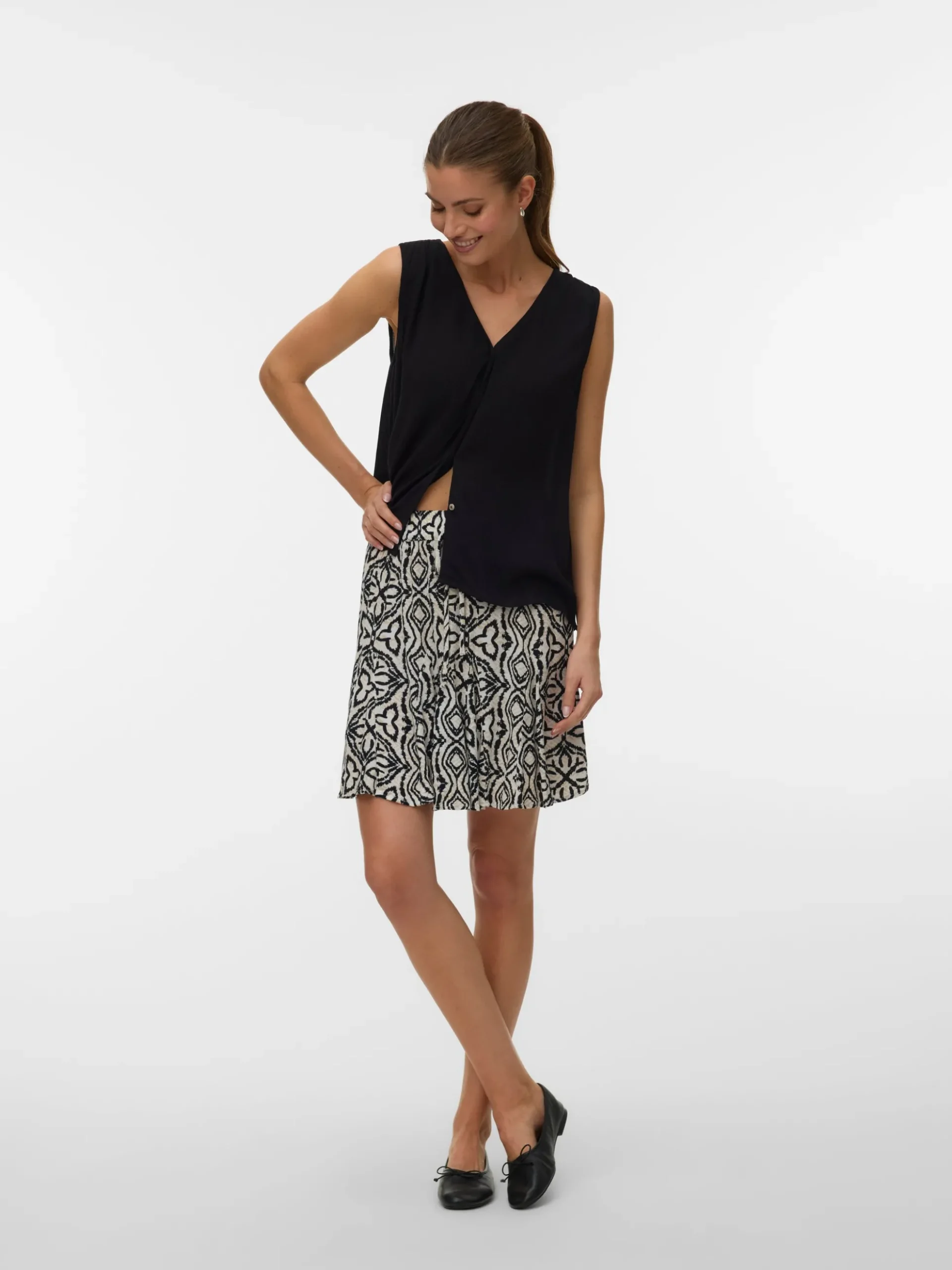 VMMENNY Hohe Taille Kurzer Rock