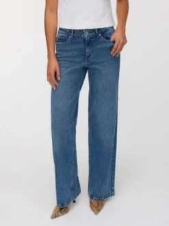 VMMIRA Mid Rise Weite Passform - kurz geschnitten Jeans
