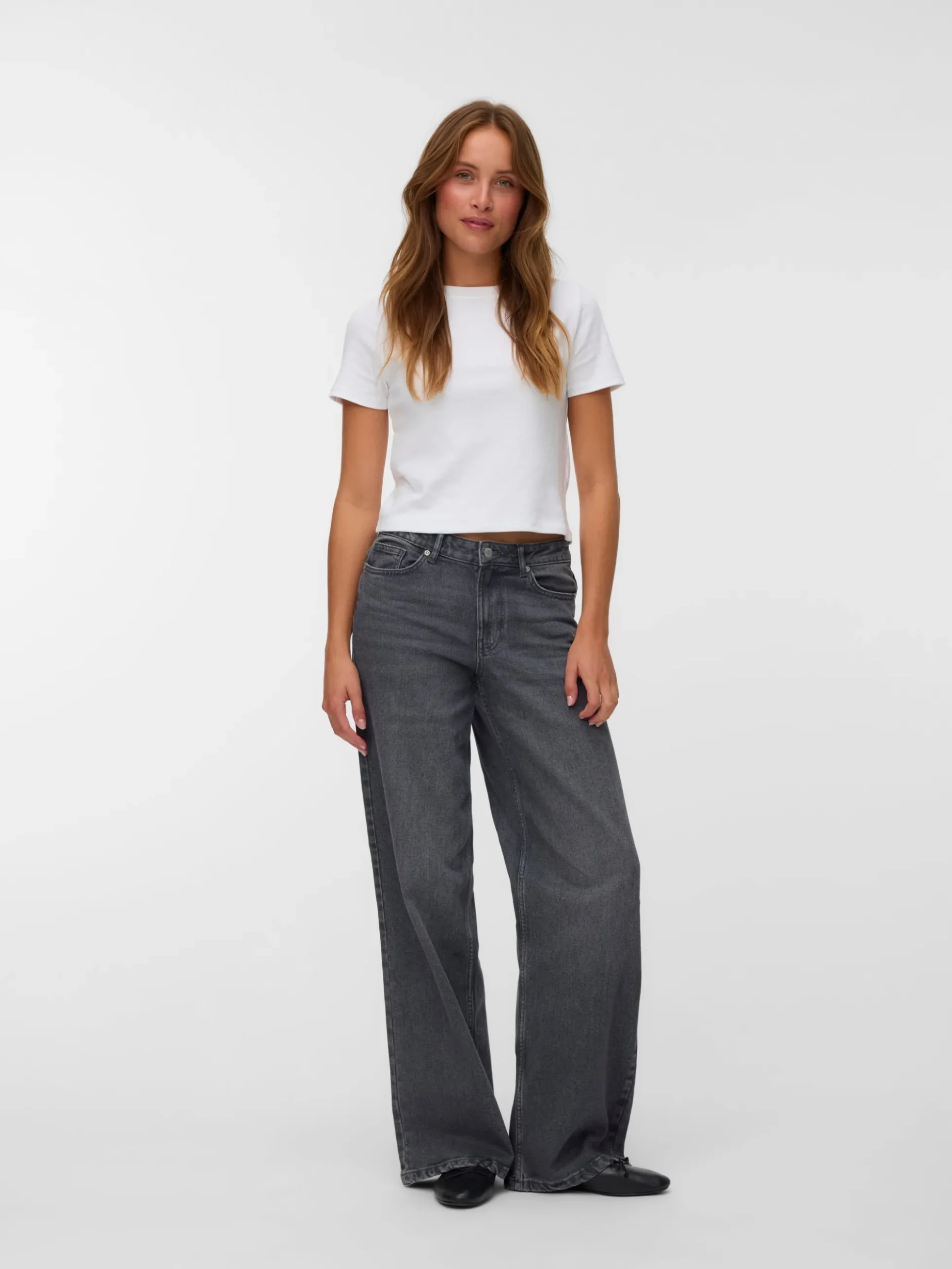 VMMIRA Mid Rise Weit geschnitten Jeans