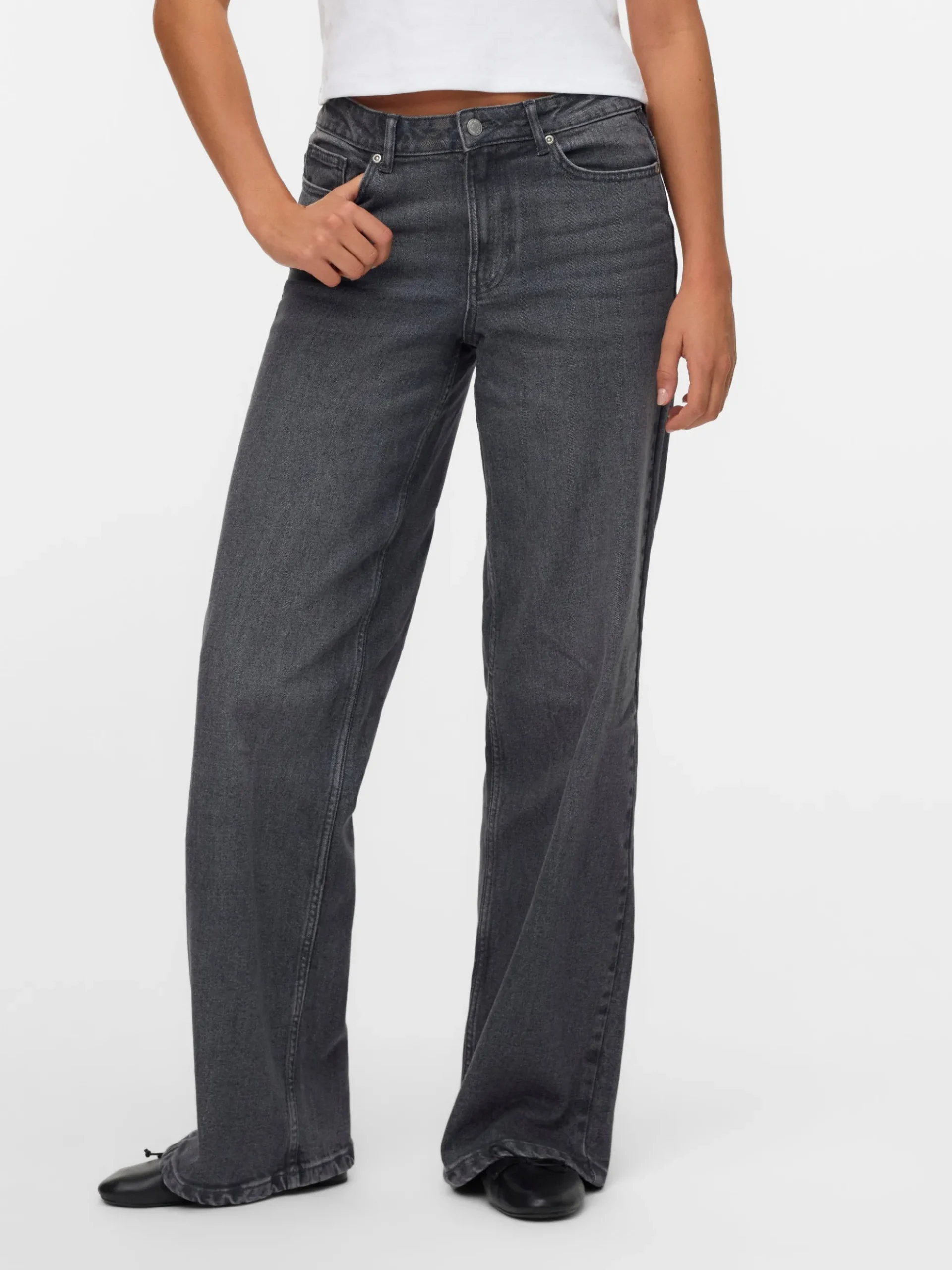 VMMIRA Mid Rise Weit geschnitten Jeans