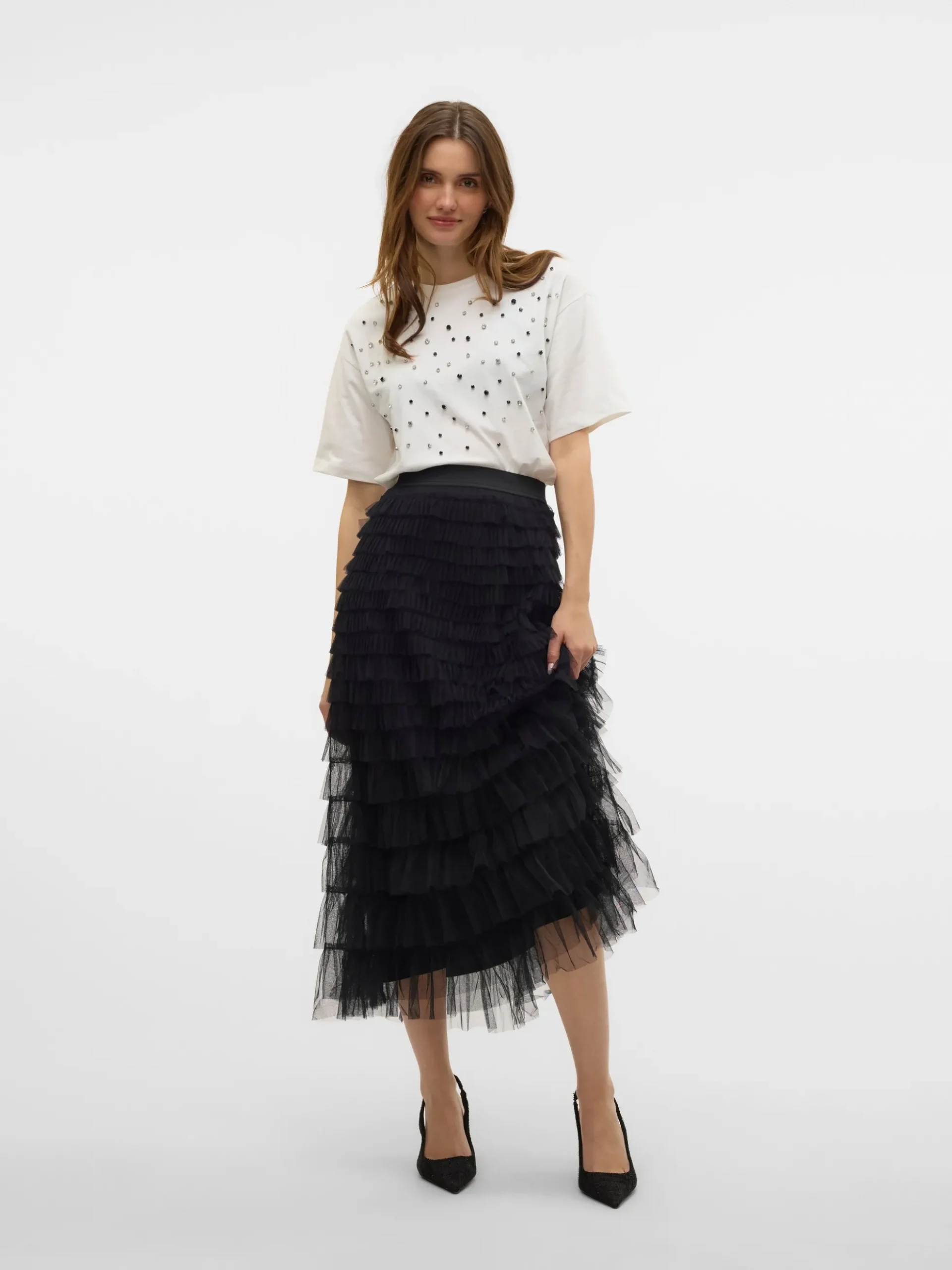 VMNAJA Mittlere Taille Langer Rock