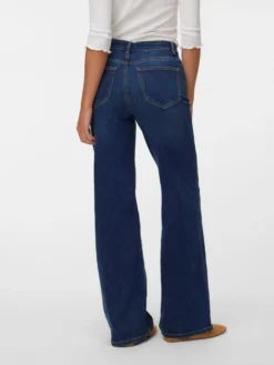 VMOLIVIA Hohe Taille Weiter Beinschnitt Jeans